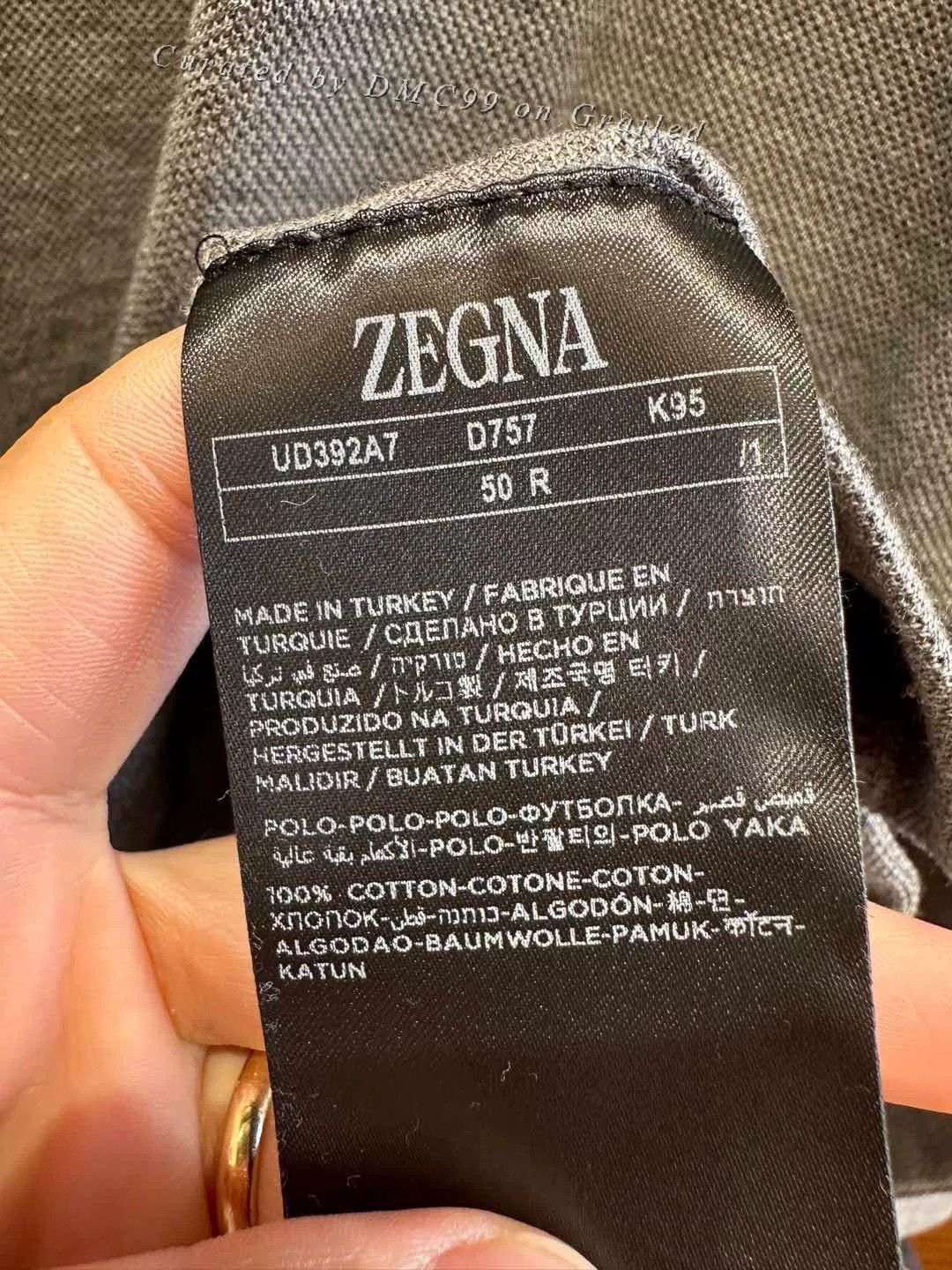Ermenegildo Zegna Zegna Gray Long-Sleeve Polo Shirt Size US M / EU 48-50 / 2 - 9 Thumbnail