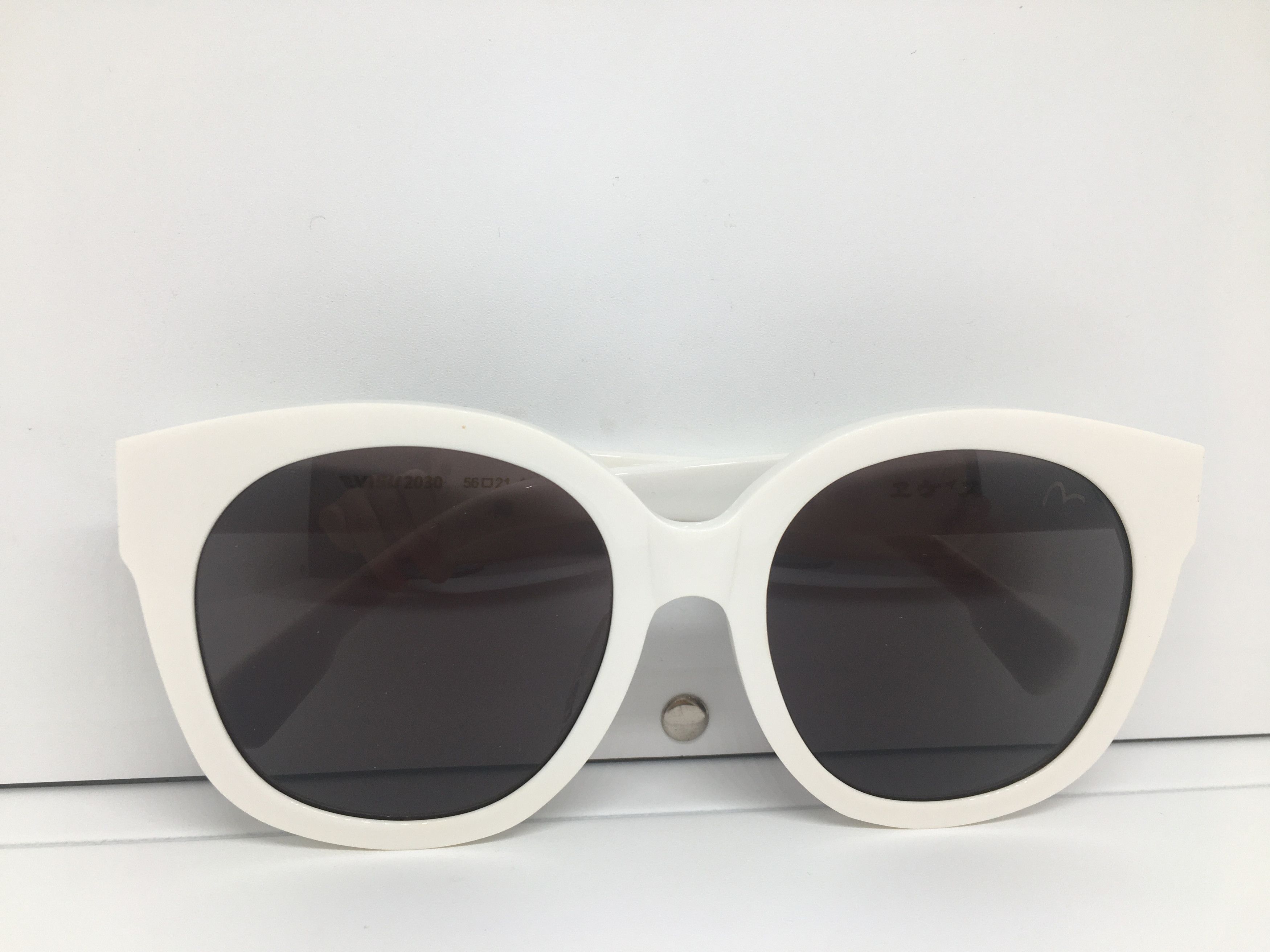Evisu Evisu 2030 White Acetate Oversize Sunglasses Frame Size ONE SIZE - 8 Thumbnail