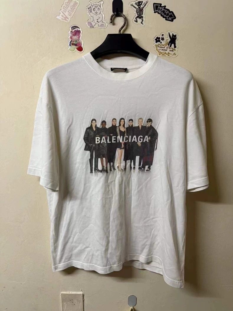 Balenciaga Balenciaga Portrait Short Sleeve White Size US S / EU 44-46 / 1 - 1 Thumbnail