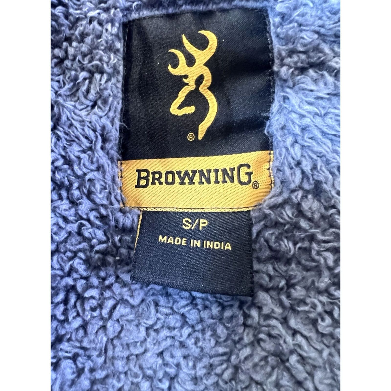 Vintage Browning Women's Navy Blue Sherpa Full Zip Fleece Jacket Size Small Size S / US 4 / IT 40 - 6 Thumbnail