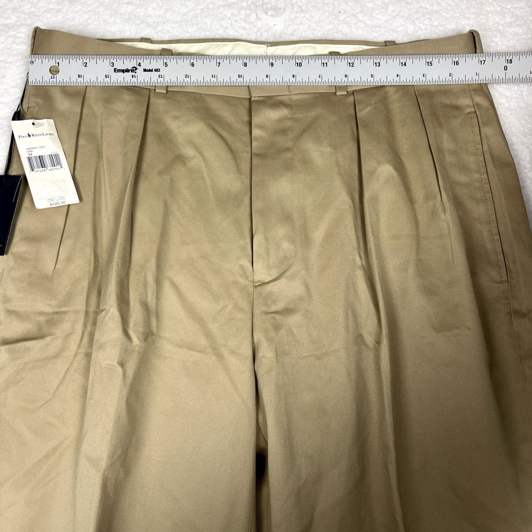 Ralph Lauren VINTAGE Polo Ralph Lauren Khaki Chino Pants Size 33 Pleated Unhemmed Mens 90s Size US S / EU 44-46 / 1 - 4 Thumbnail
