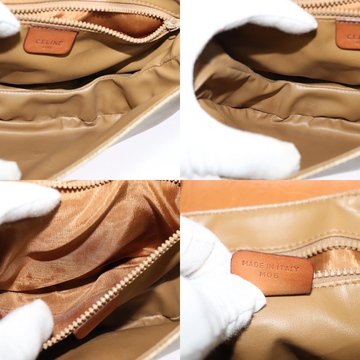 Celine CELINE Macadam Canvas Shoulder Bag Pvc Leather Beige Gold Size ONE SIZE - 12 Thumbnail