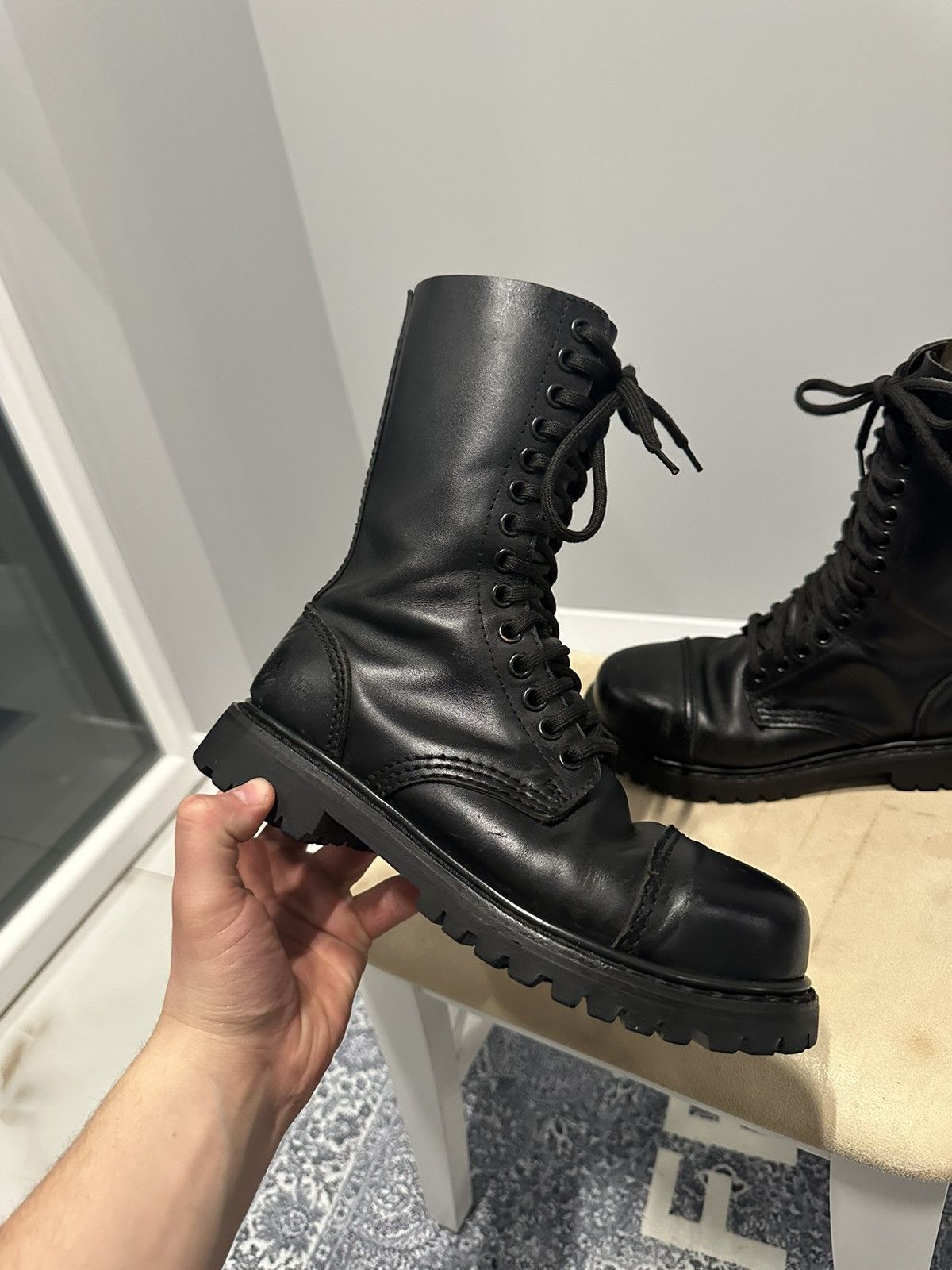 Undercover Undercover Avant Garde Vintage Leather Boots Steel Toe Size US 5 / EU 37 - 3 Thumbnail