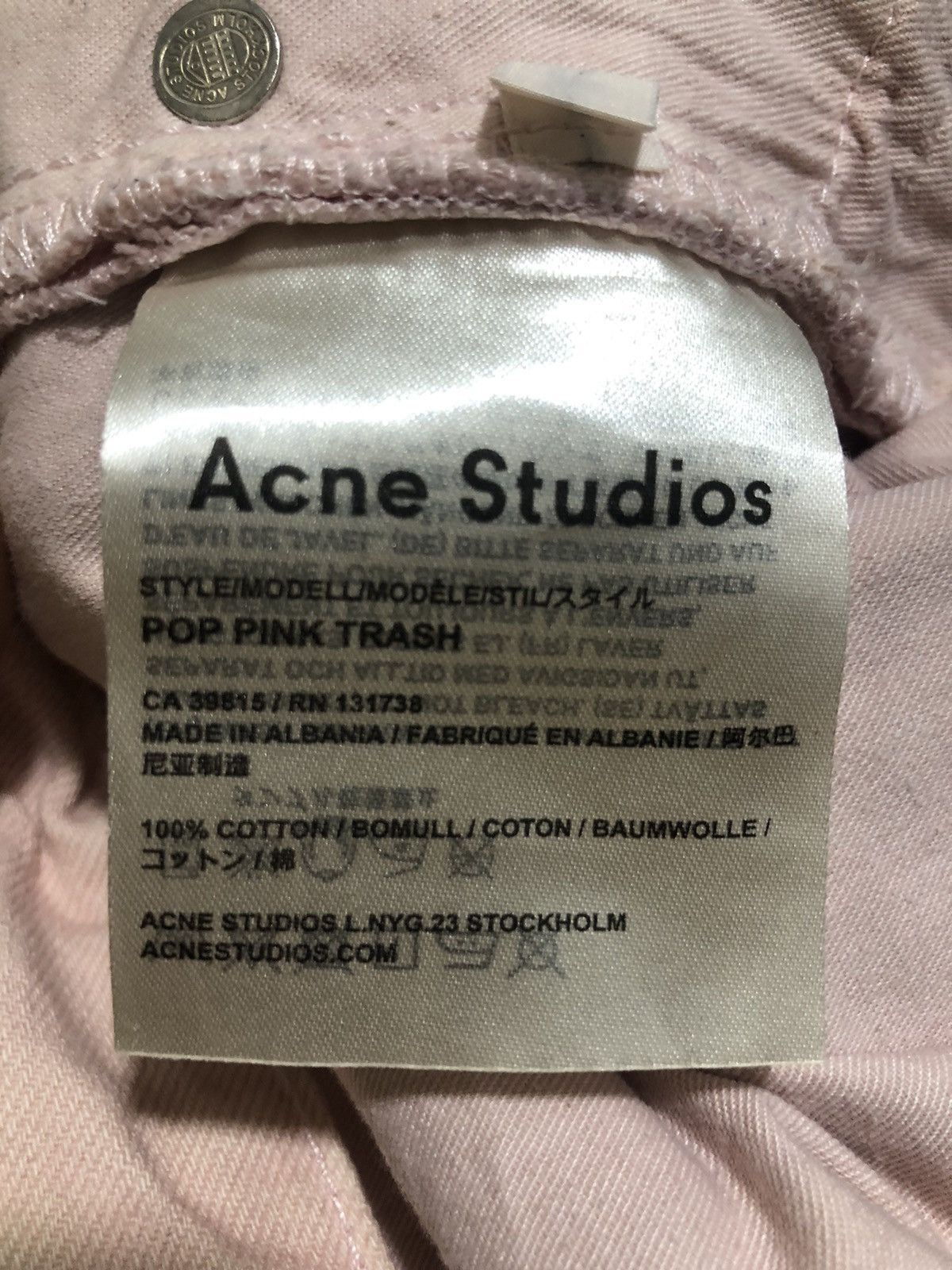 Acne Studios Pop Pink Trash Jeans Size 25" / US 0 / IT 36 - 7 Thumbnail