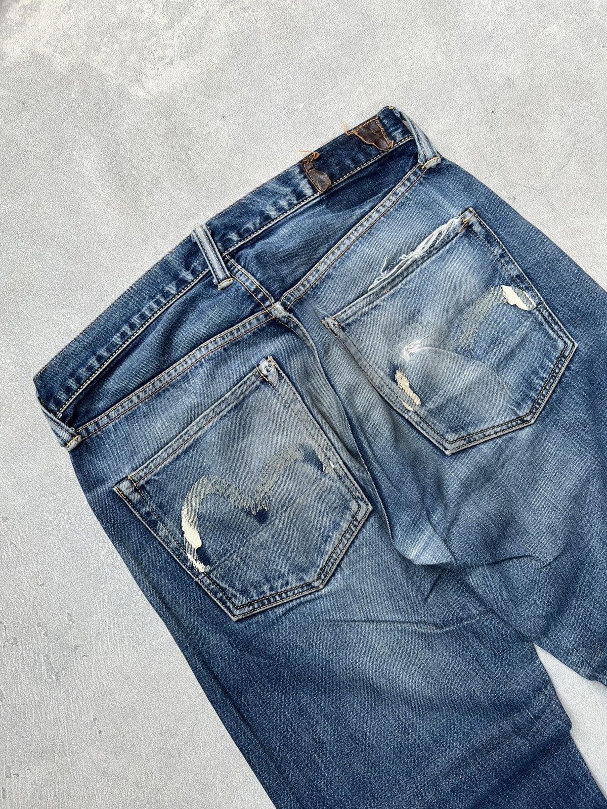 Evisu VINTAGE EVISU SELVEDGE JEANS WHITE SEAGULLS YAMANE JAPAN Size US 32 / EU 48 - 6 Thumbnail