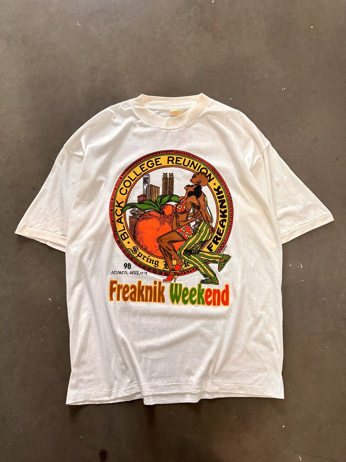 image of Rap Tees x Vintage Freaknik Atlanta 1998 Tshirt in White, Men's (Size XL)