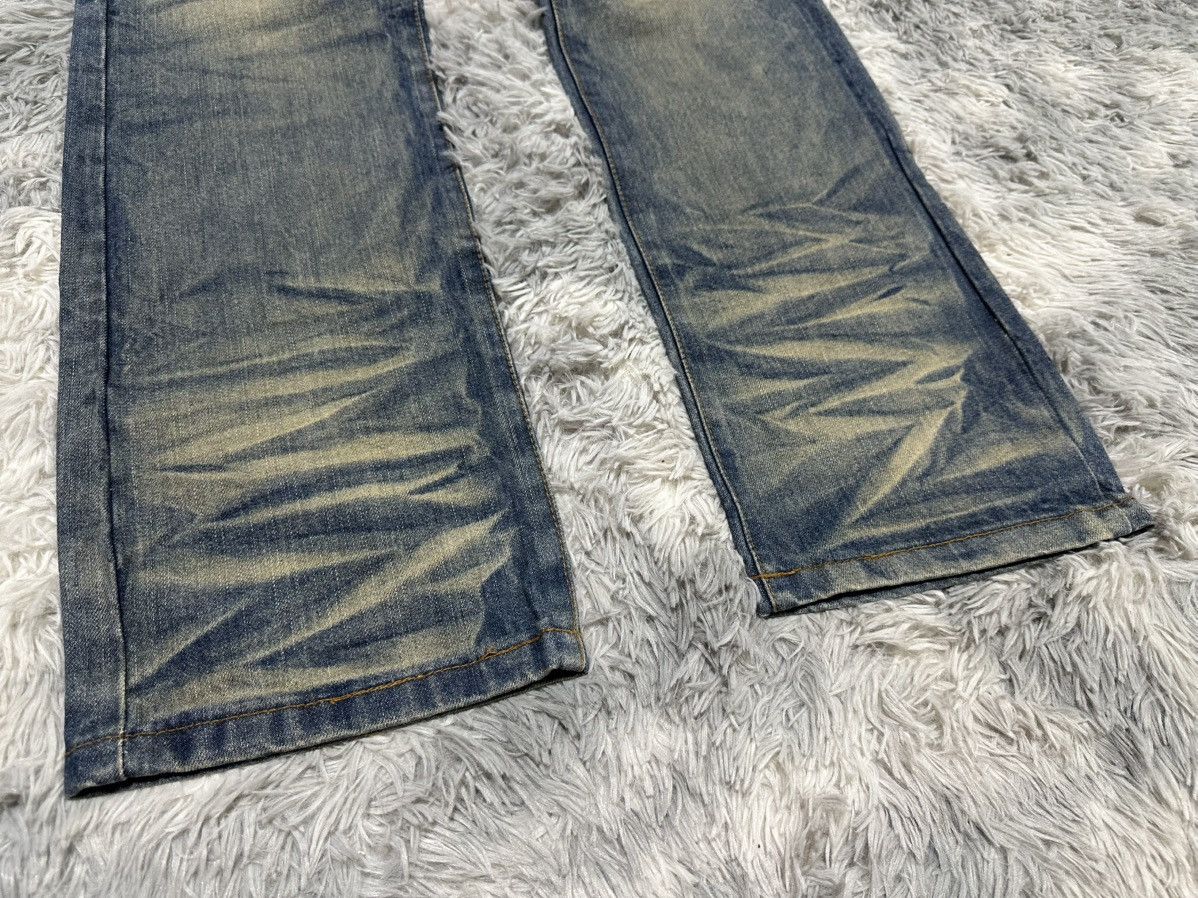 If Six Was Nine 🔥Sick Y2K K.U.I Mud Wash Flared Denim Goth Punk Size US 32 / EU 48 - 3 Thumbnail