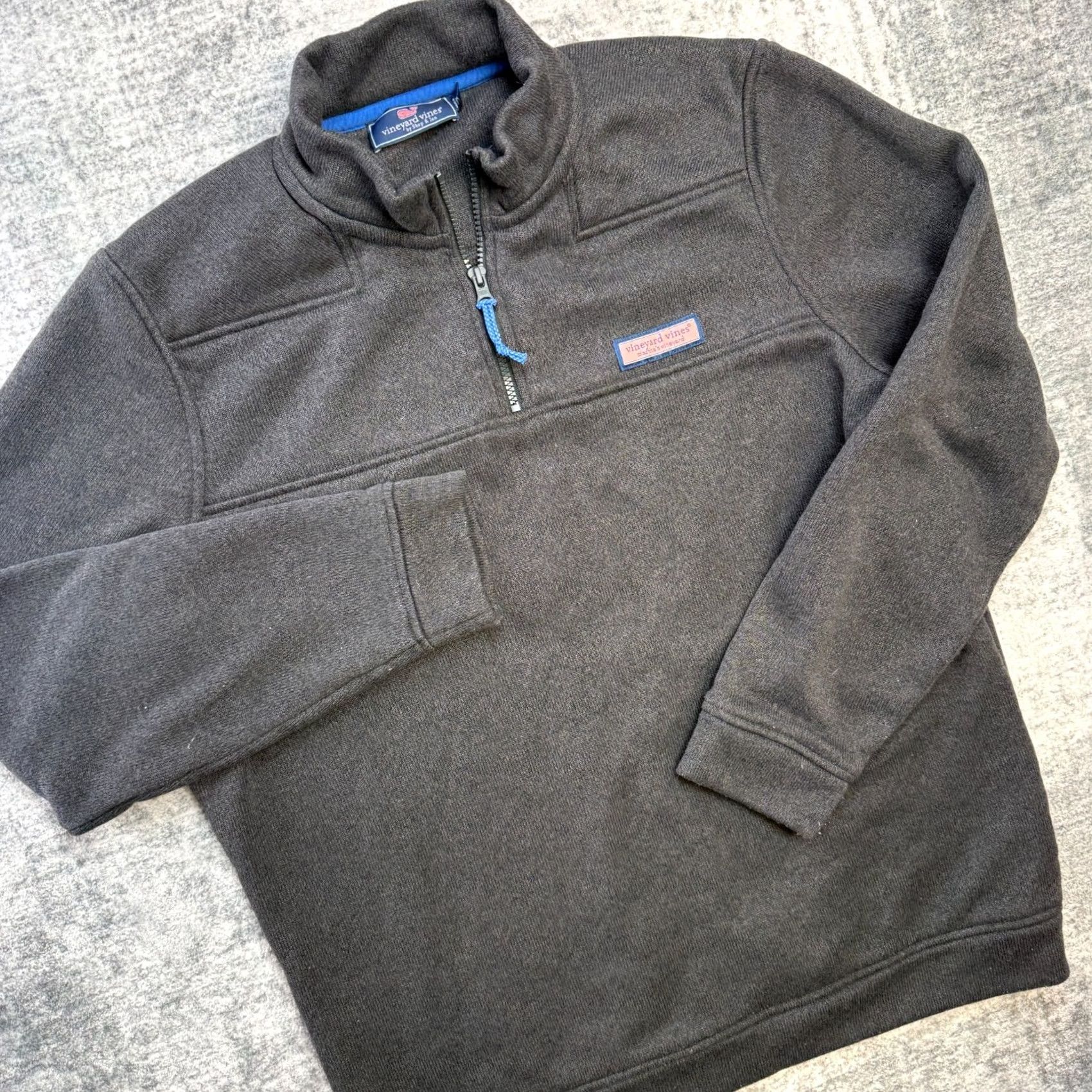 Vineyard Vines Vineyard Vines Shep Shirt Men L Charcoal Gray 1/4 Zip Mock Neck Pullover Sweater Size US L / EU 52-54 / 3 - 2 Thumbnail