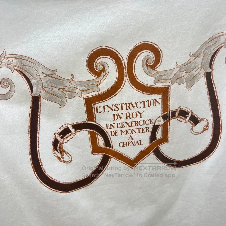Hermes Hermes Note Pattern Wing Printed Short Sleeve T-shirt Size XS / US 0-2 / IT 36-38 - 4 Thumbnail