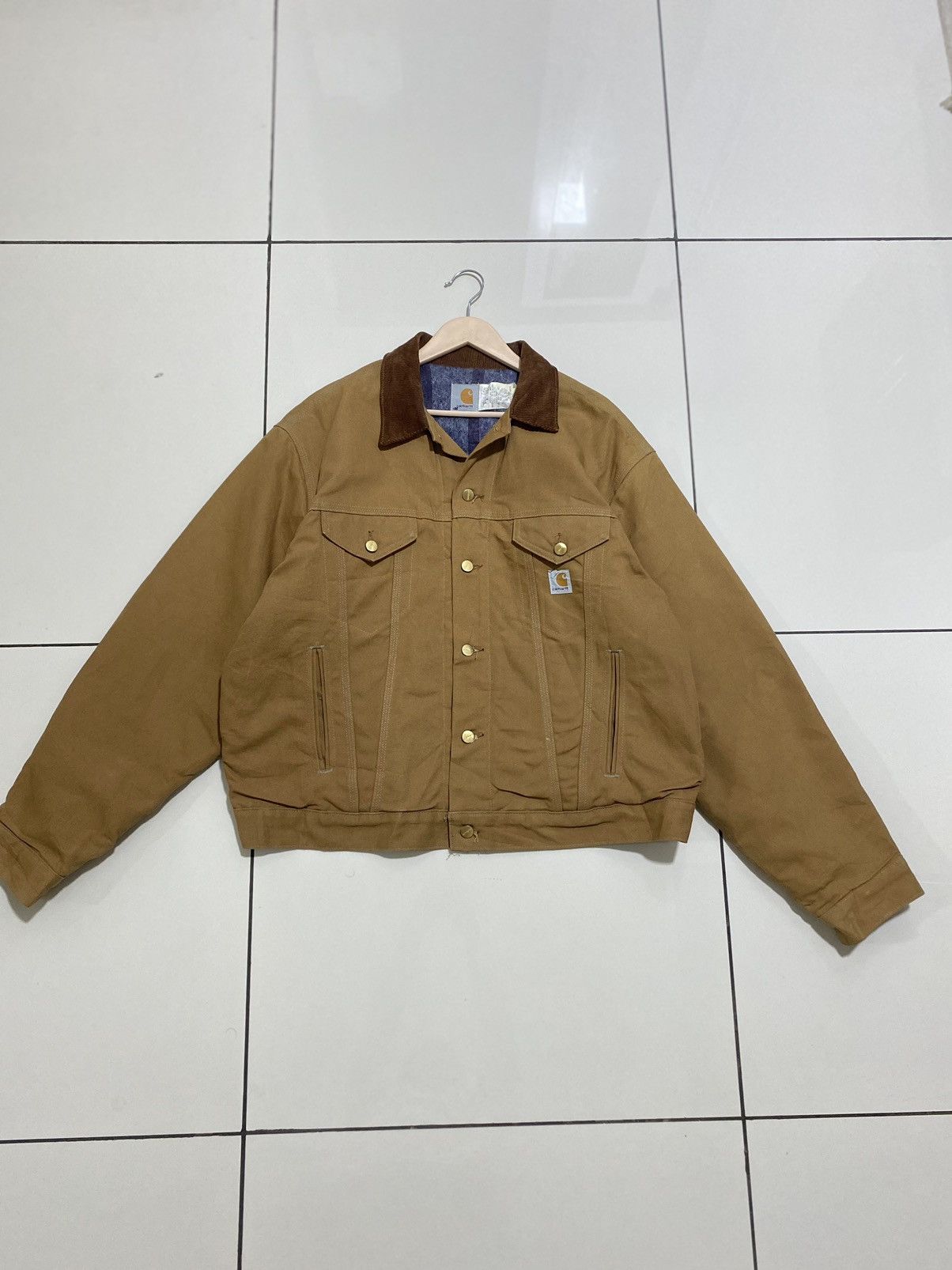 Carhartt Carhatt Trucker Jacket JB0906 Vintage 90’s Brown Size US XL / EU 56 / 4 - 7 Thumbnail