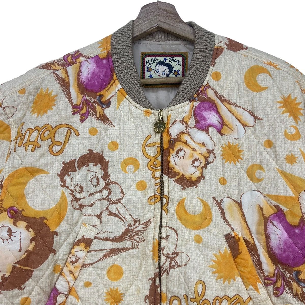 Cartoon Network Vintage Betty Boop Full Print Quilted Bomber Style Jacket Size L / US 10 / IT 46 - 7 Thumbnail