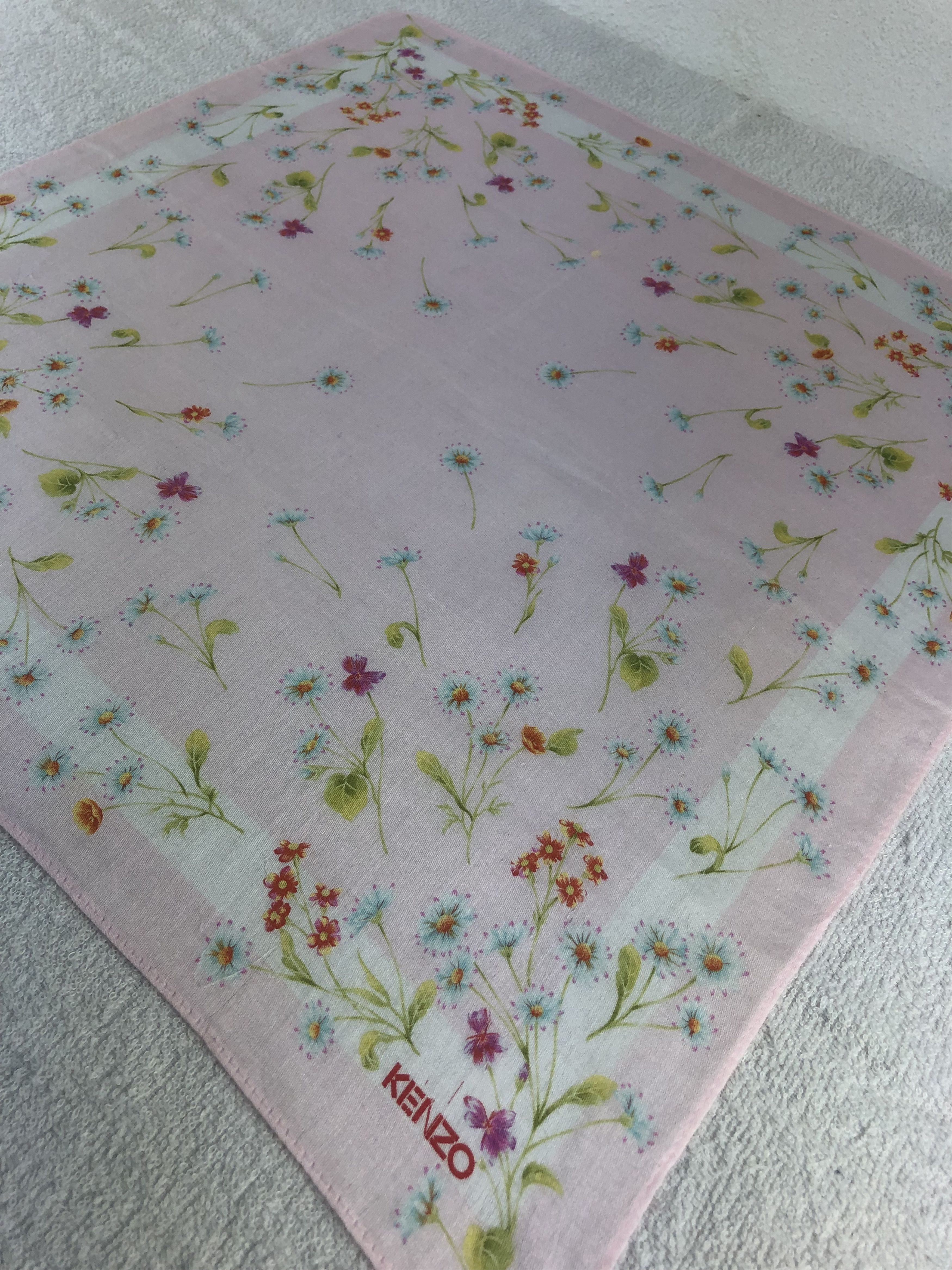 Kenzo Kenzo Floral Handkerchief / Bandana / Neckerchief C076 Size ONE SIZE - 4 Thumbnail