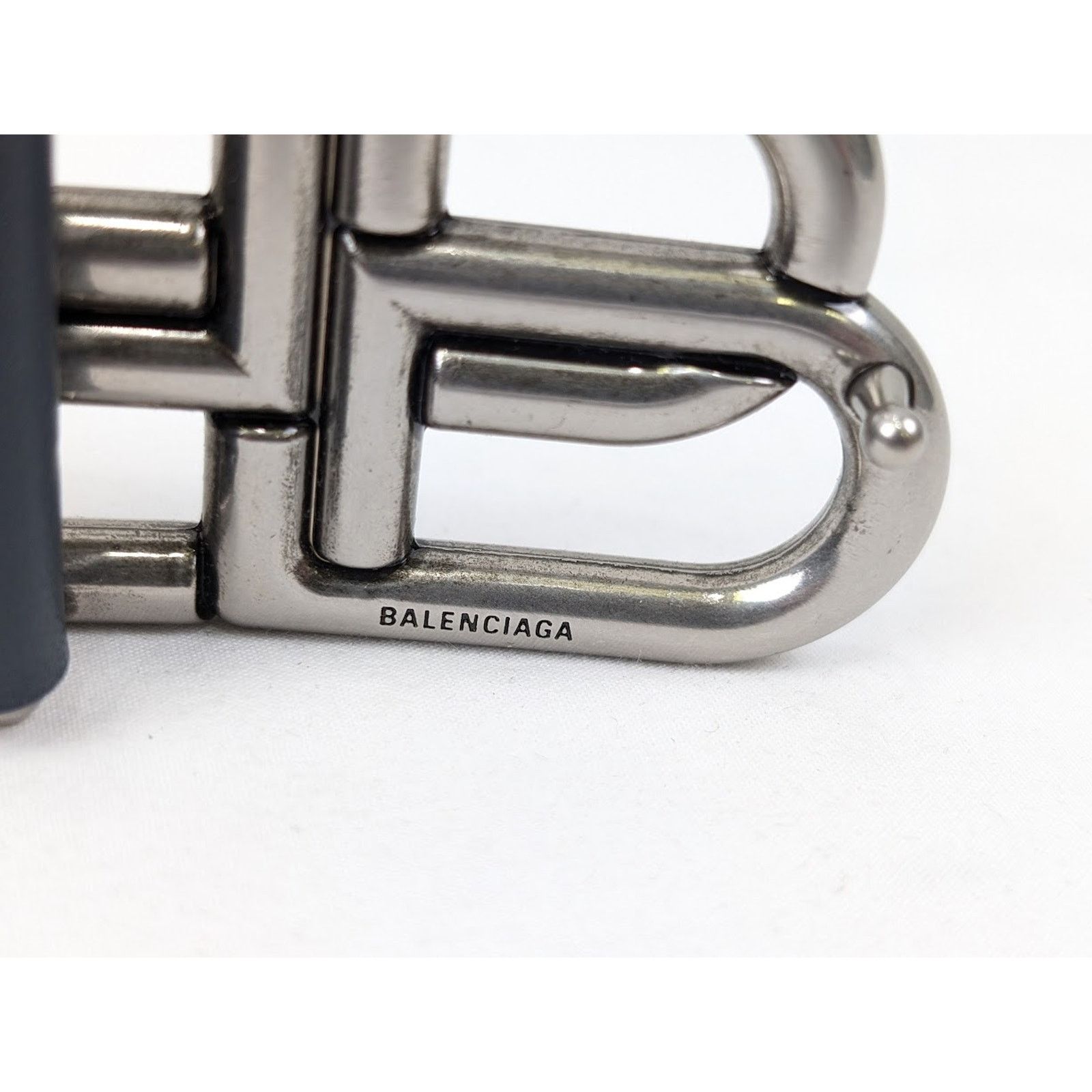 Balenciaga o1rshd1 Size:90 CM / Natural Calf Large BB Belt in Navy Blue Size 36 - 5 Thumbnail