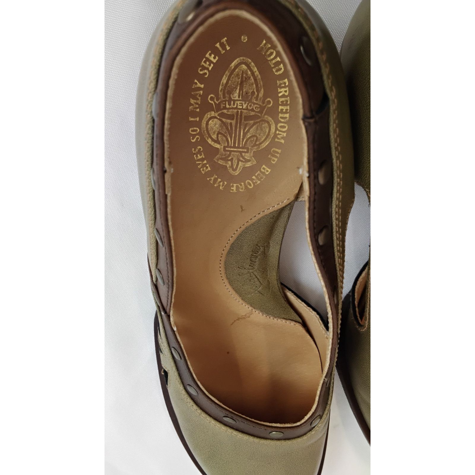 John Fluevog John Fluevog Shoes Women's US 6.5 Green Leather Brown Trim Size US 6.5 / IT 36.5 - 9 Thumbnail