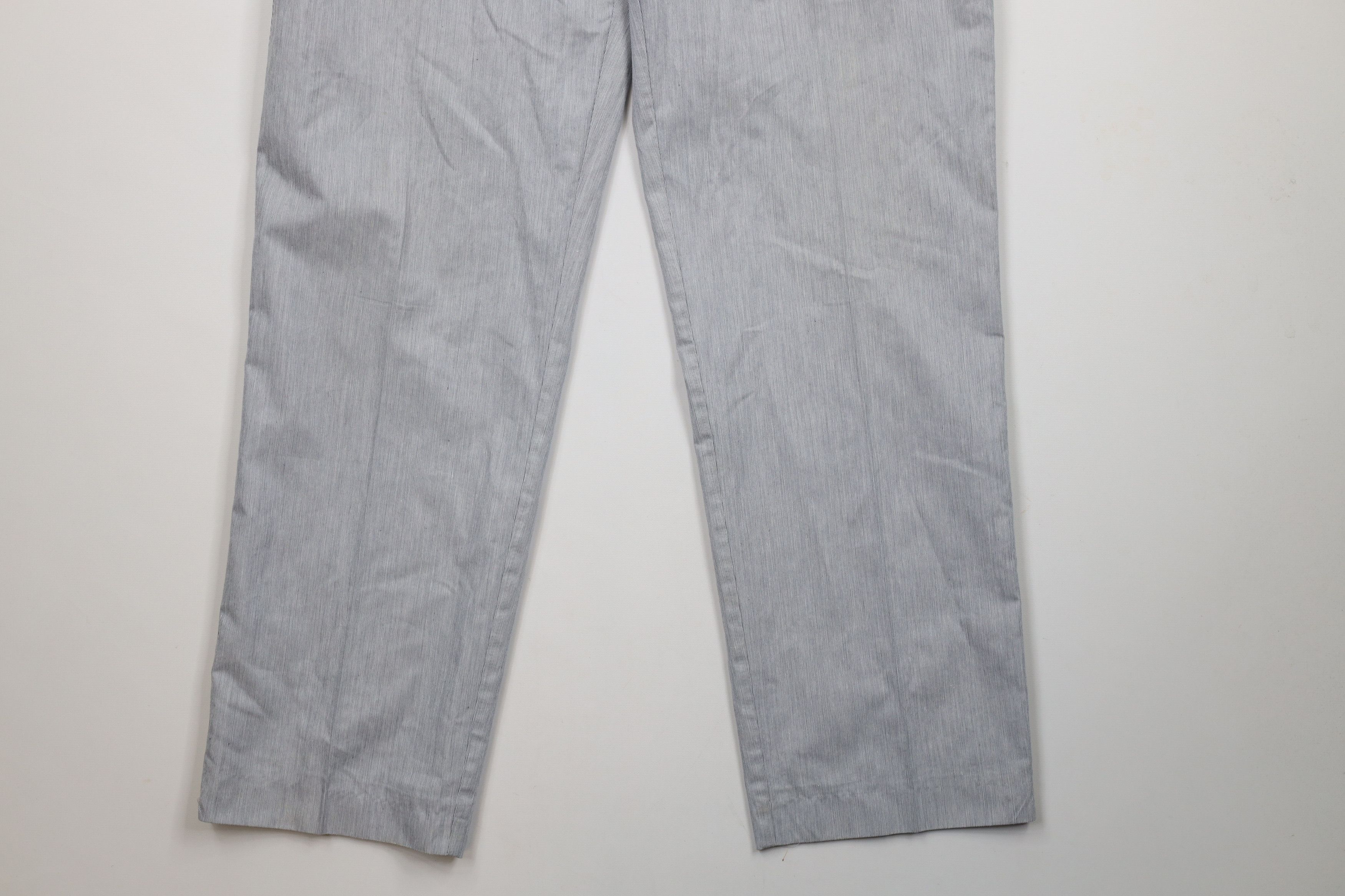 Vintage Vintage 70s Streetwear Trim Striped Wide Leg Pants Blue Size US 38 / EU 54 - 4 Thumbnail