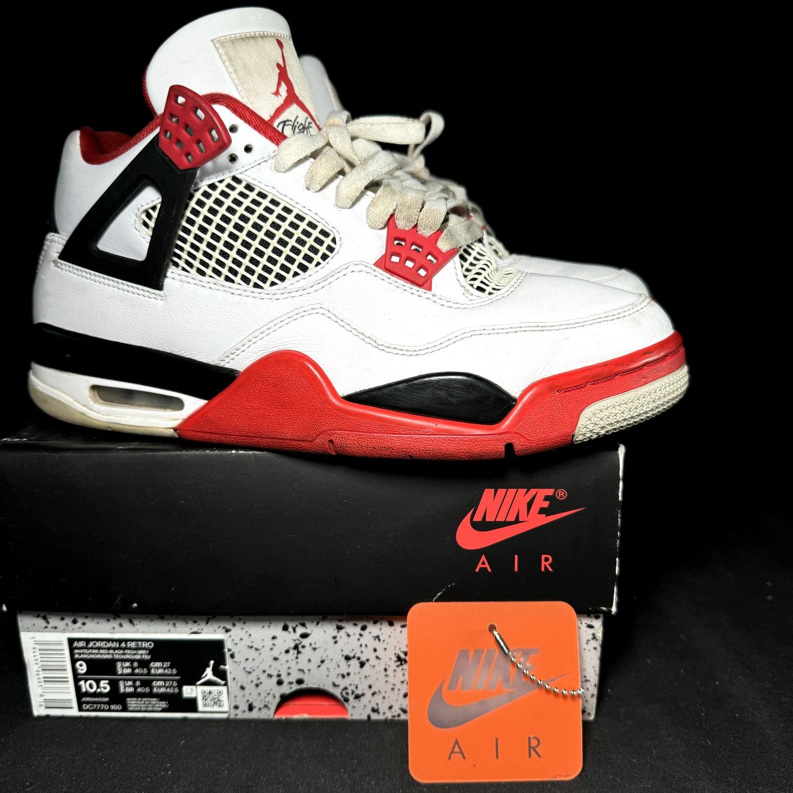 Jordan Brand × Nike Size 9 - Nike Air Jordan 4 Retro OG Fire Red Men's Shoes Size US 9 / EU 42 - 1 Thumbnail