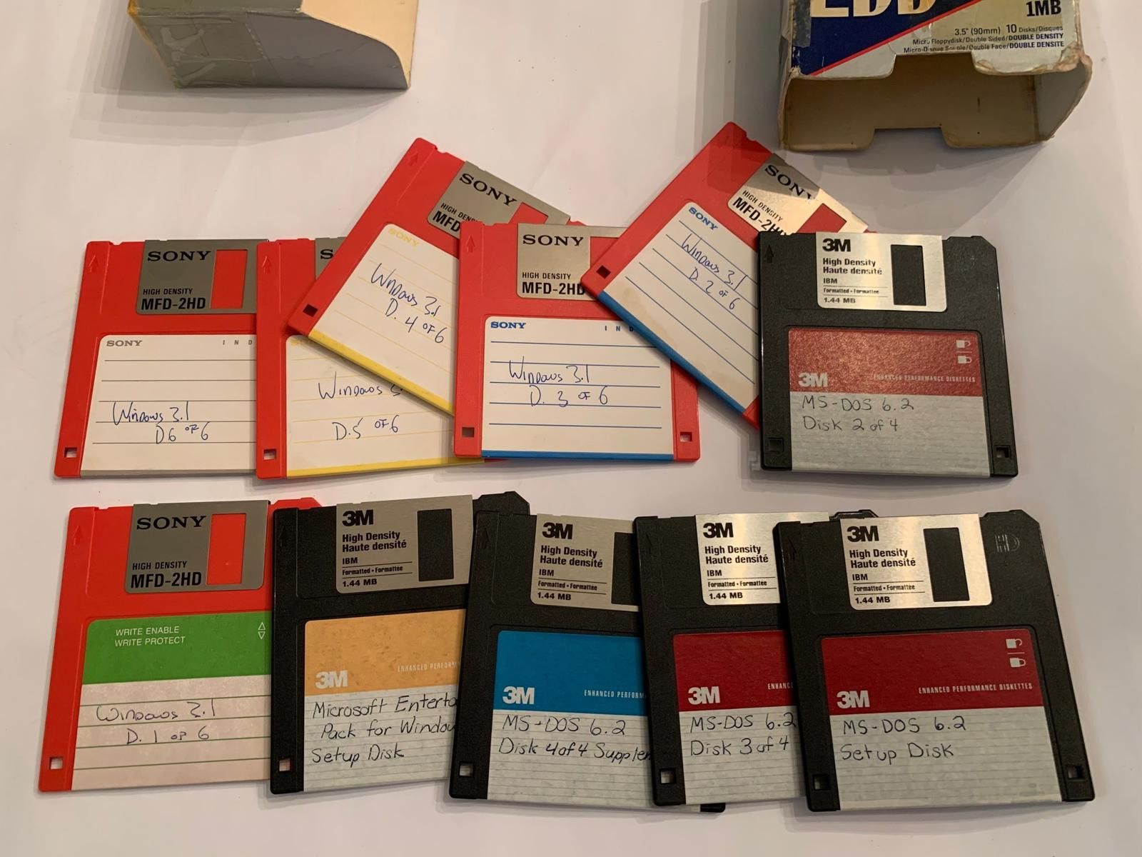 Microsoft MS DOS 6.2 & Windows 2.1 Install Diskettes Size ONE SIZE - 1 Preview