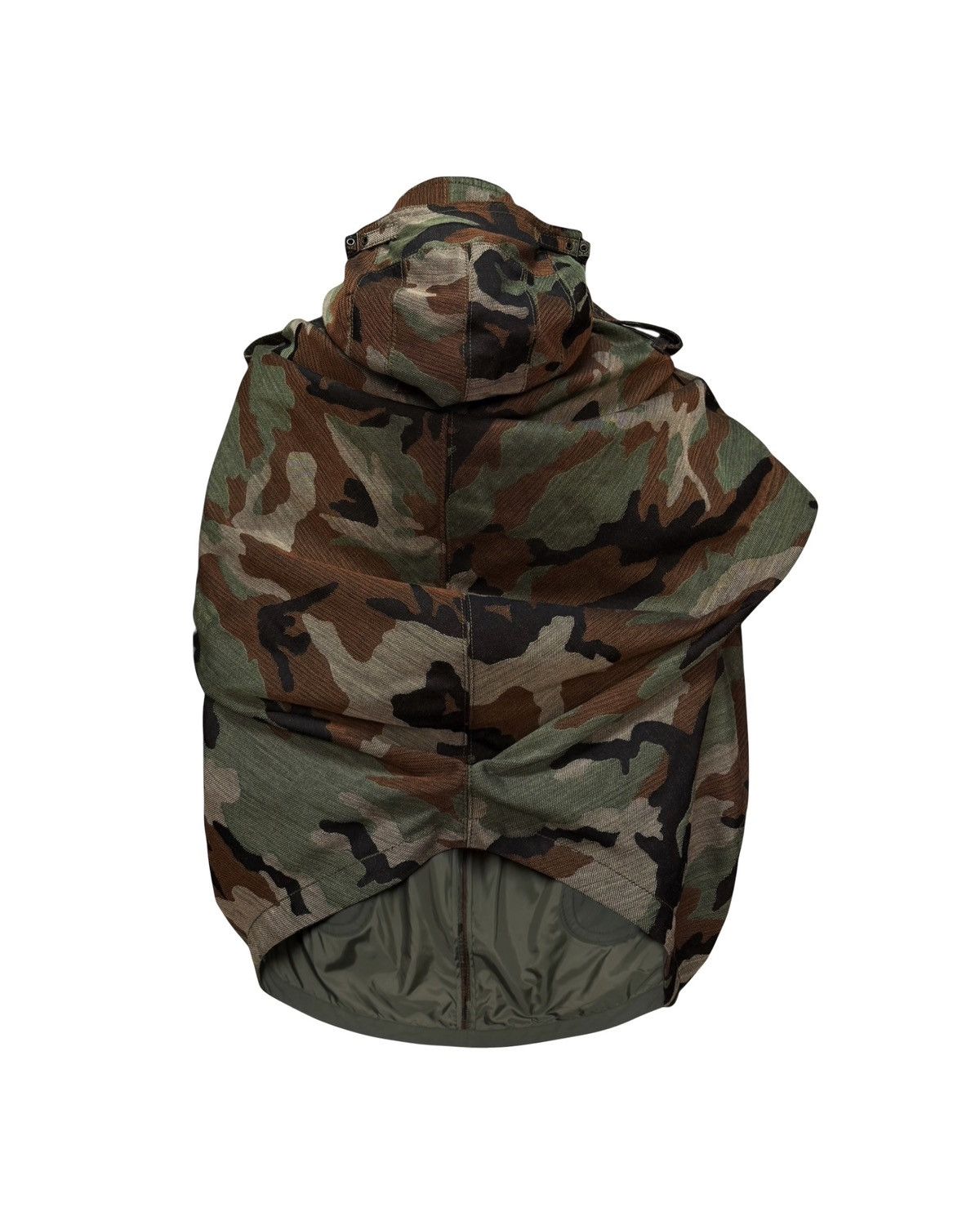 Junya Watanabe JUNYA WATANABE F/W 2010 Camouflage Hooded Military Poncho Size XS / US 0-2 / IT 36-38 - 2 Thumbnail