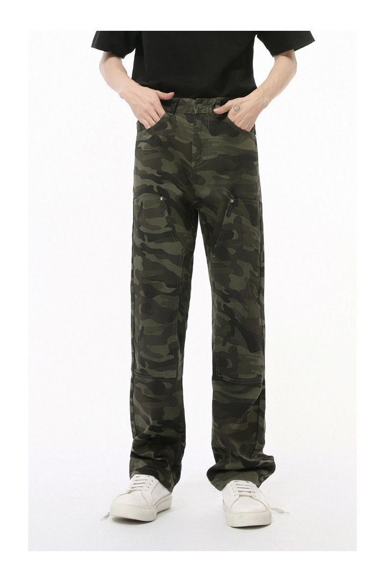Japanese Brand American camouflage patchwork high street vintage jeans Size US 32 / EU 48 - 2 Thumbnail