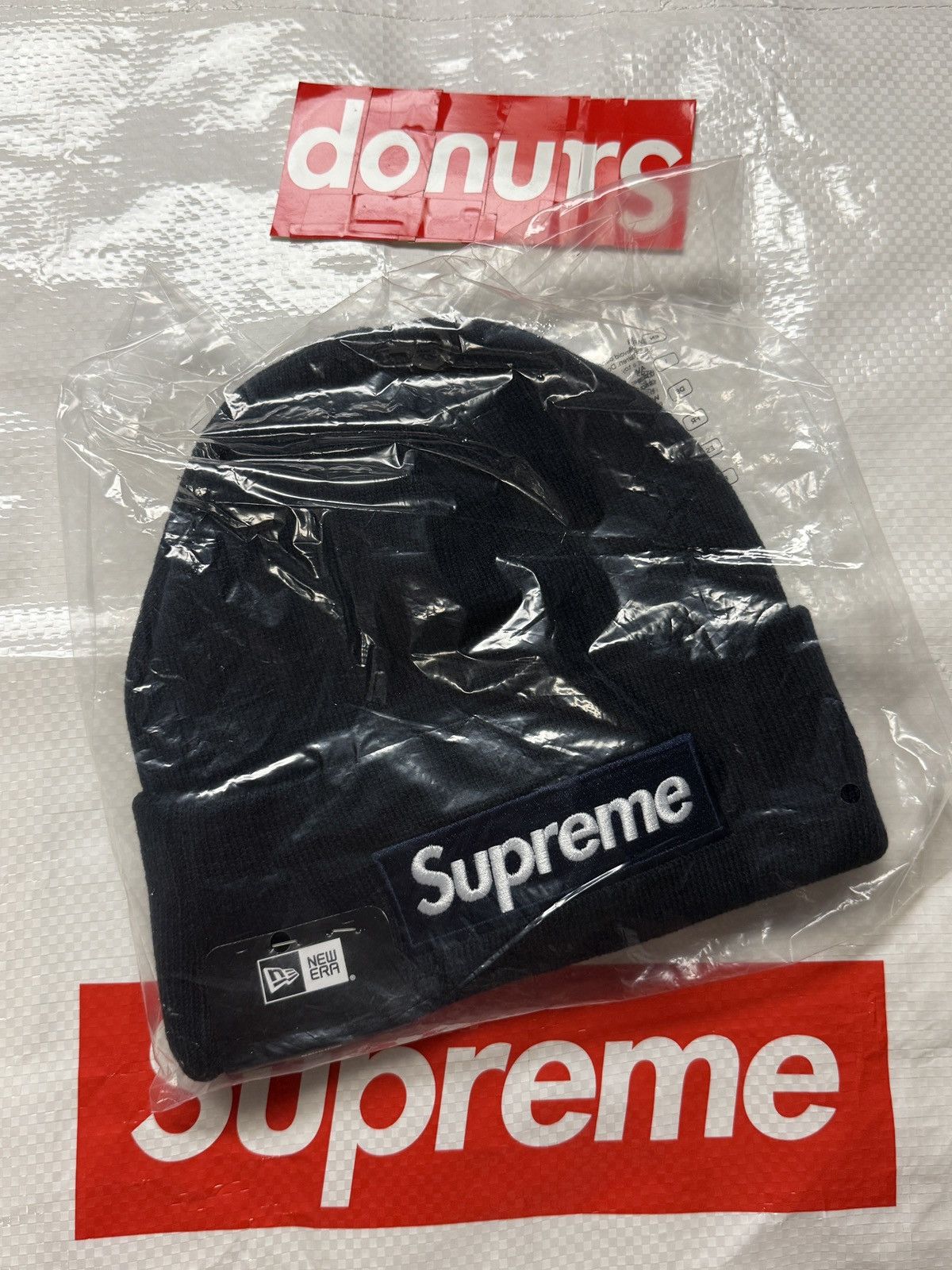 Supreme New Era Box Logo Beanie (FW25) Navy