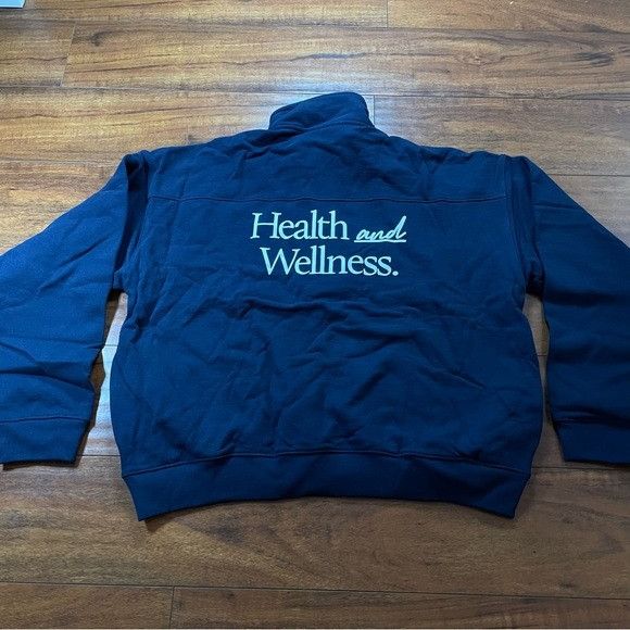 Sporty & Rich NEW SPORTY & RICH HEALTH AND WELLNESS NAVY BLUE ZIP UP SZ ...
