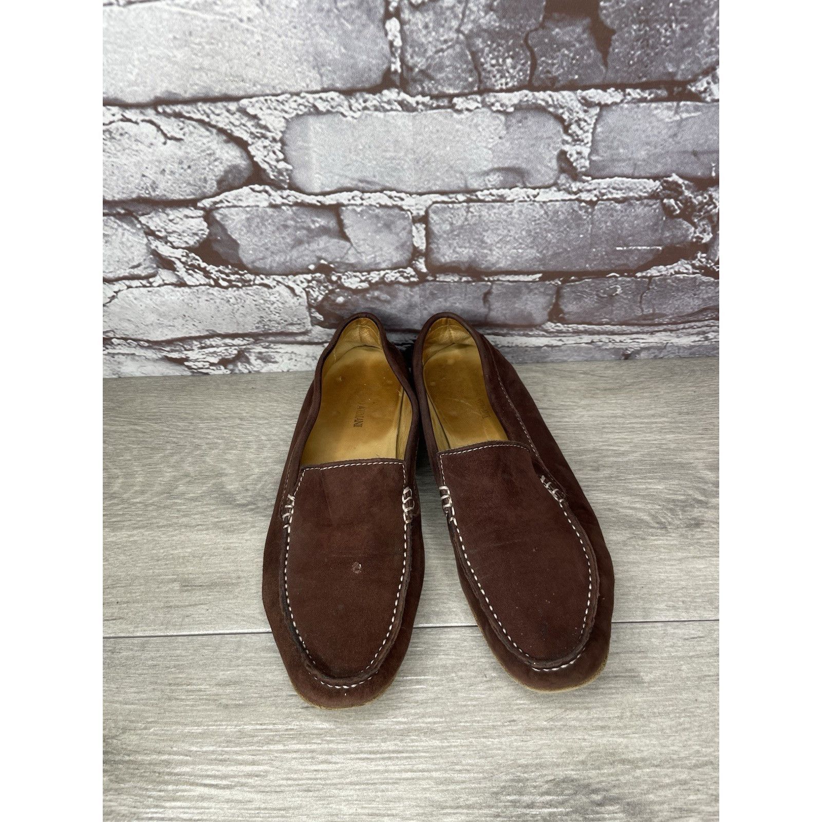 Giorgio Armani Giorgio Armani Brown Suede Loafers Leather Sole Driving Shoe Size US 6 / IT 36 - 2 Thumbnail