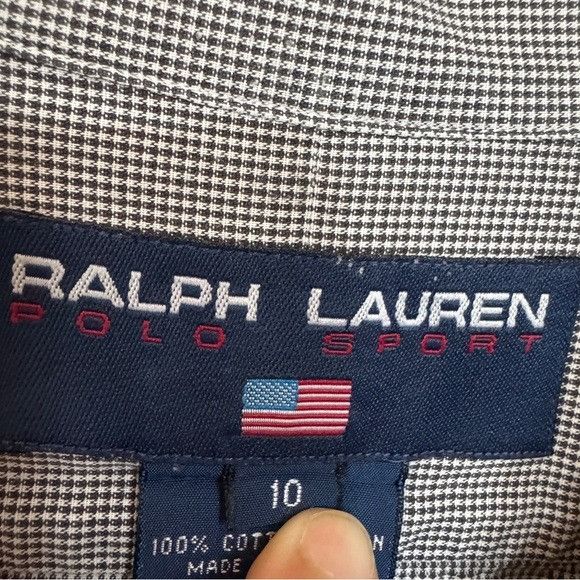 Polo Ralph Lauren Vintage Polo Sport Ralph Lauren Cotton Gingham Button Down S Size L / US 10 / IT 46 - 3 Thumbnail