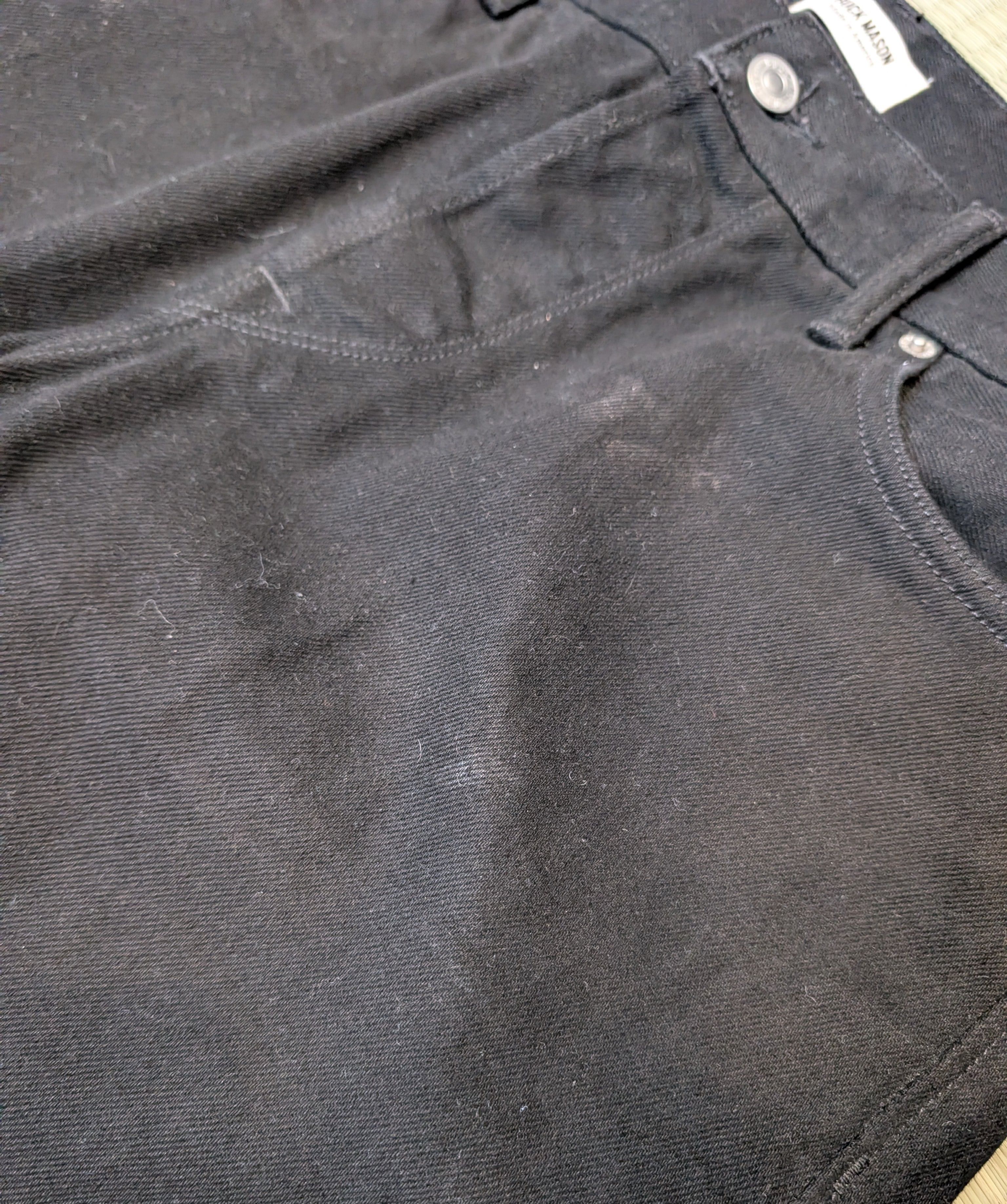Buck Mason Buck Mason Slim Fit 14 oz. Black Denim Jeans Made in USA Size US 33 - 7 Thumbnail
