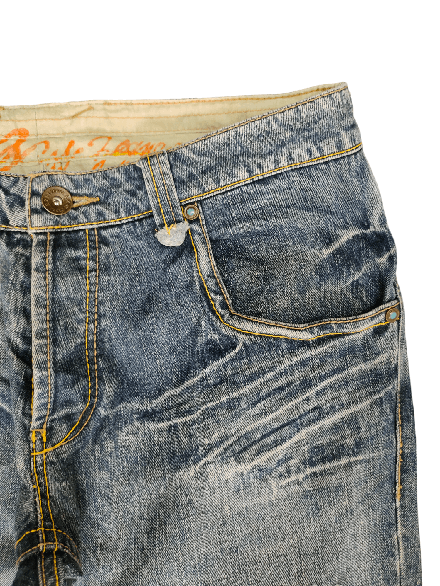 Ermenegildo Zegna EZ By Zegna Distressed Denim Jeans Ermenegildo Zegna Size US 31 - 3 Thumbnail
