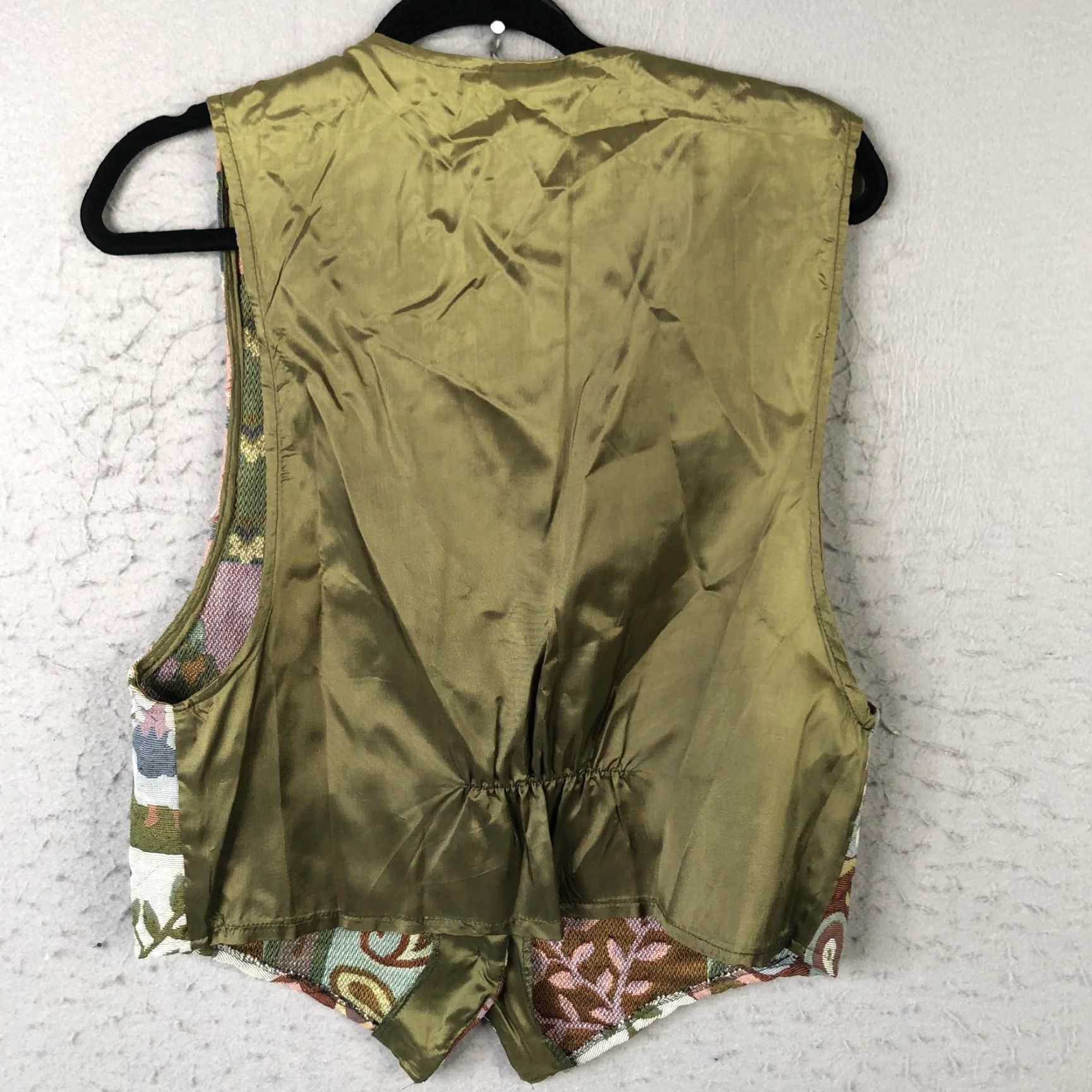 Vintage VINTAGE Backroad Blues Vest Womens Medium Green Tapestry Patchwork Button 90s Size M / US 6-8 / IT 42-44 - 2 Thumbnail