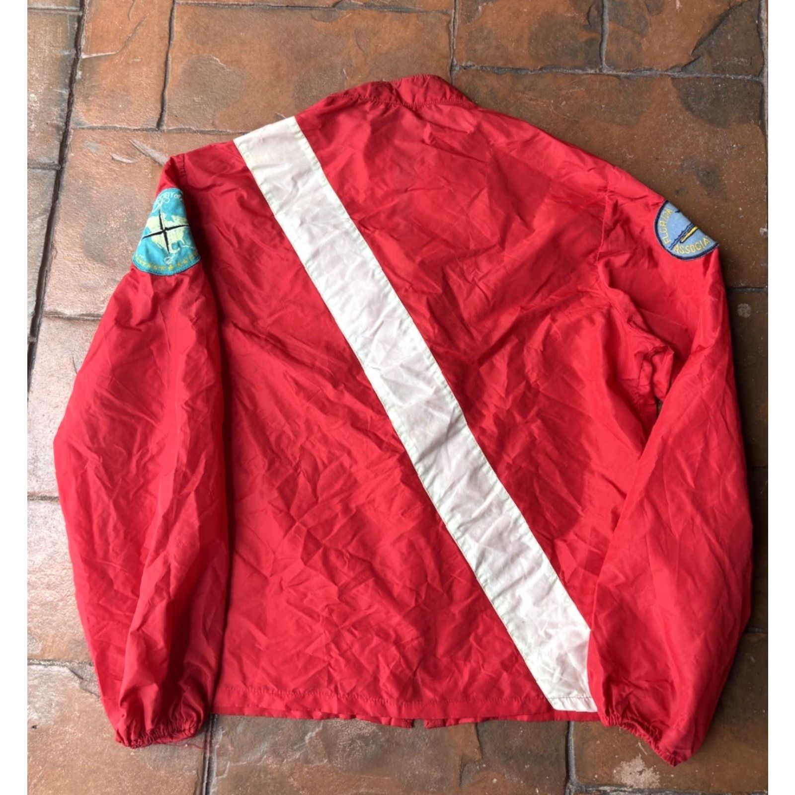 AQUA VINTAGE Duckster Sportswear Jacket Mens 60s Aqua Diver Zip Up Florida Medium Red Nylon Lining Full Zip Windbreaker 90s Outdoor Beach Localized Size US M / EU 48-50 / 2 - 3 Thumbnail