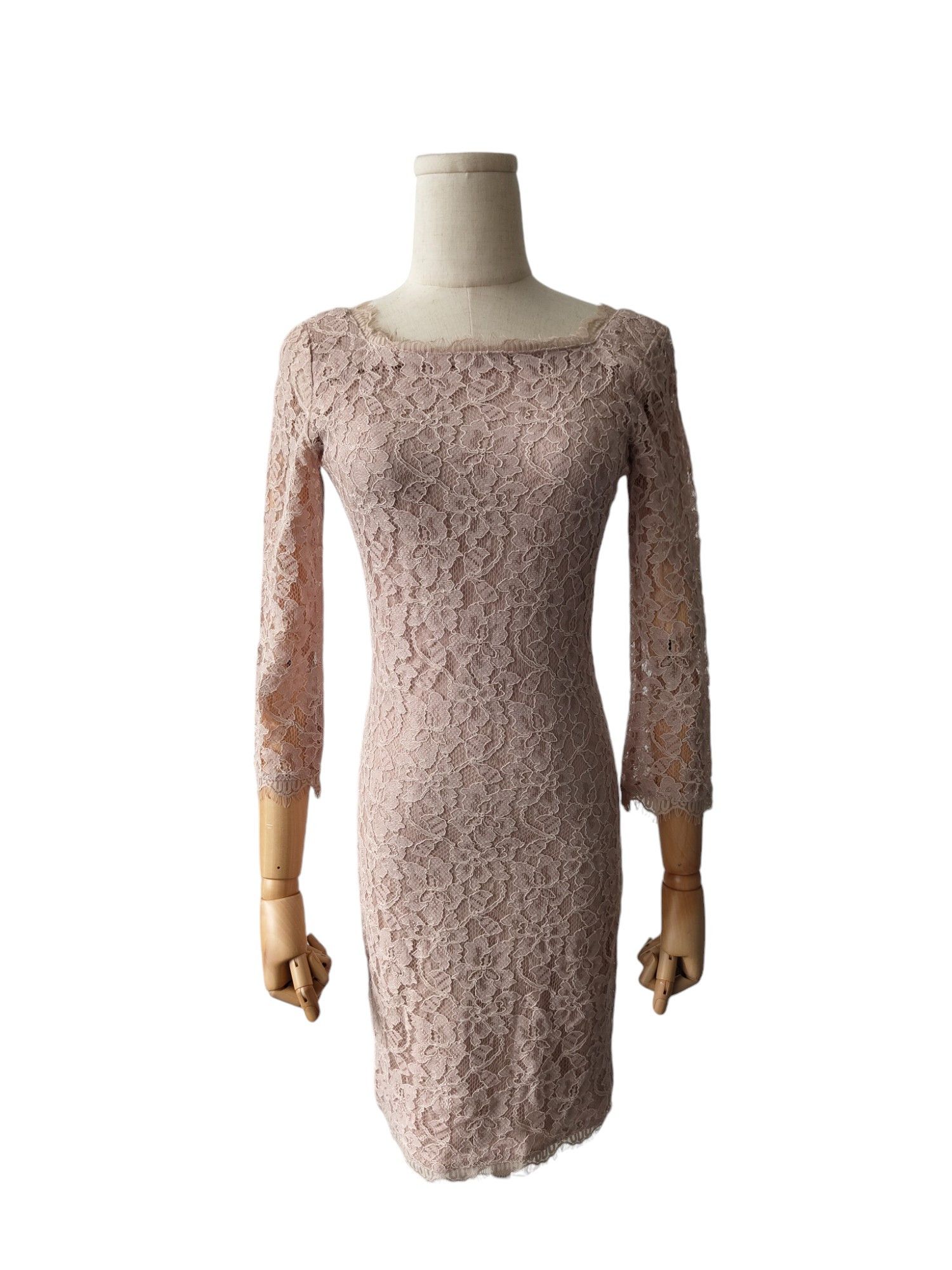 Diane von Furstenberg Salmon Pink Dress With Floral Pattern Size XS / US 0-2 / IT 36-38 - 1 Thumbnail