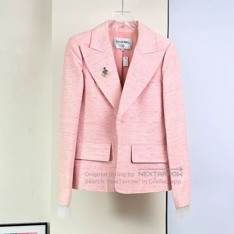 Chanel Chanel 17C Cuban Series Pink Cuff Lace Suit Jacket Size XXS / US 00 / IT 34 - 1 Thumbnail