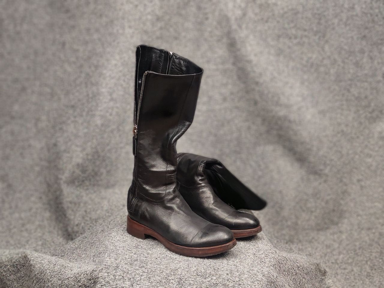 RoccoP Rocco P. Hand Made Torre Saw Patrisio Leather Zip Boots Size US 6 / IT 36 - 3 Thumbnail