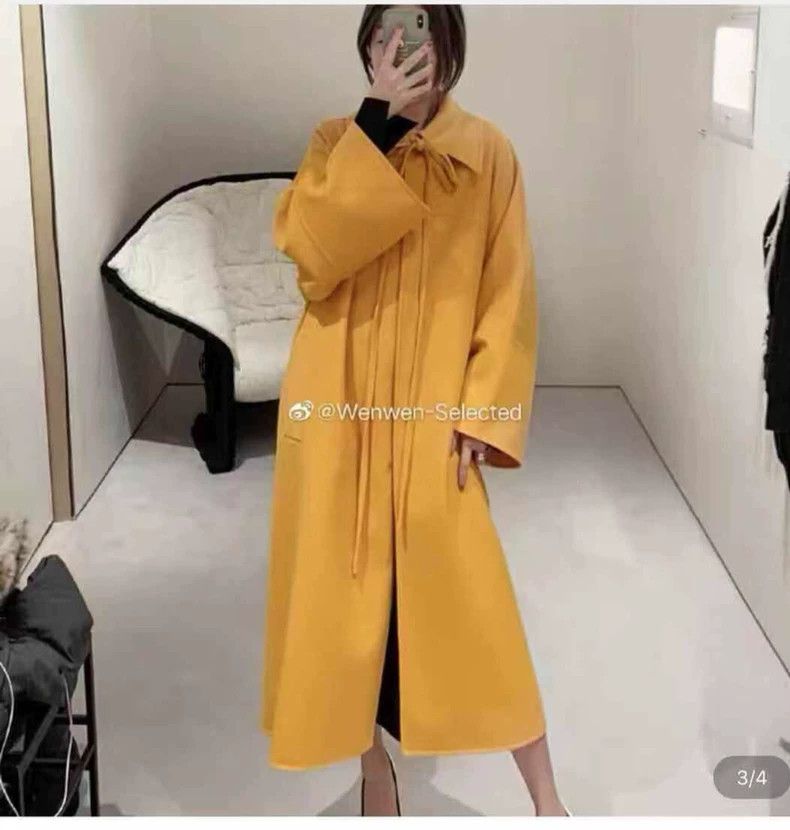 Loewe Loewe Golden yellow cashmere extra long coat Size XS / US 0-2 / IT 36-38 - 3 Thumbnail