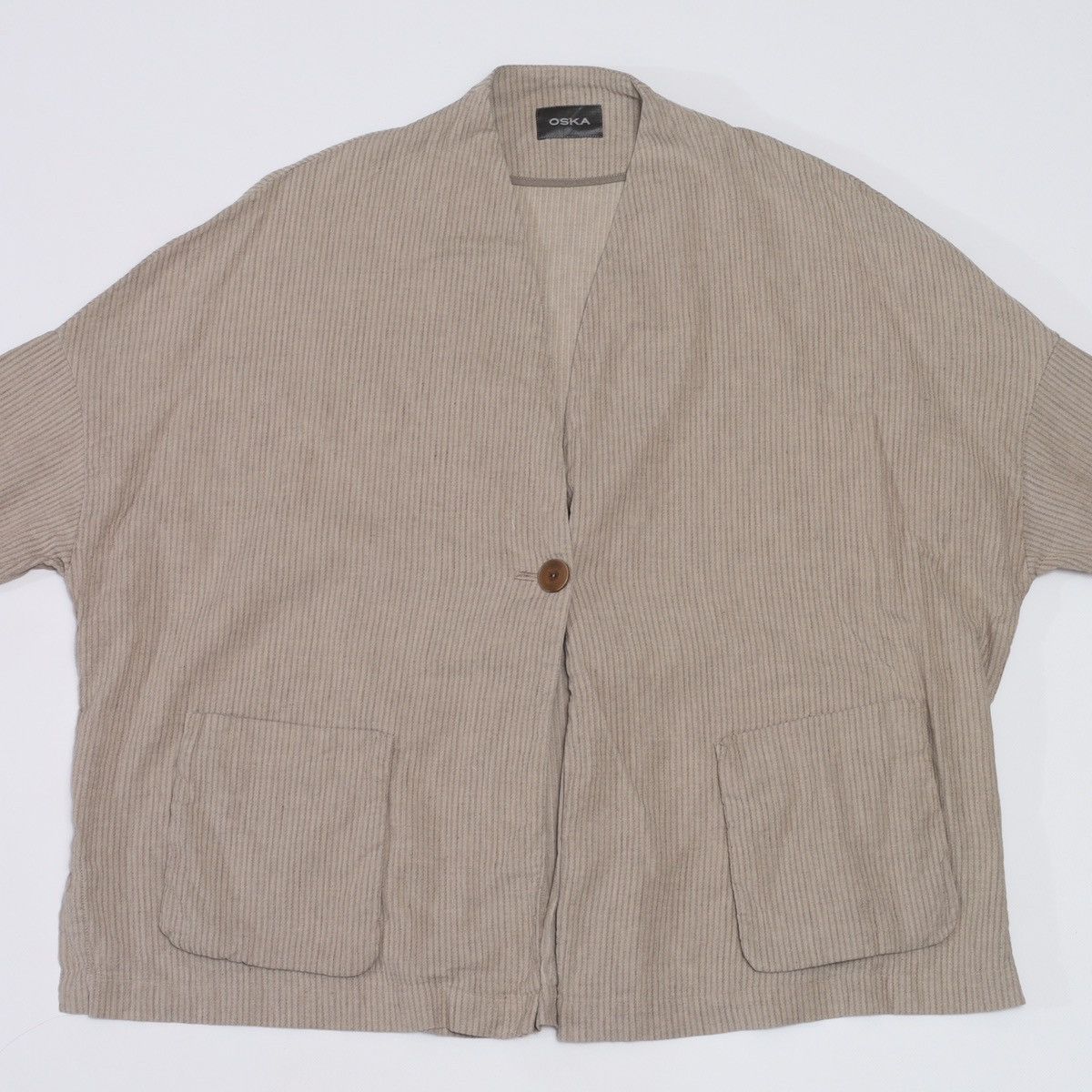 OSKA Oska Linen Japan Oversized Blazer Jacket Kimono Size L / US 10 / IT 46 - 2 Thumbnail