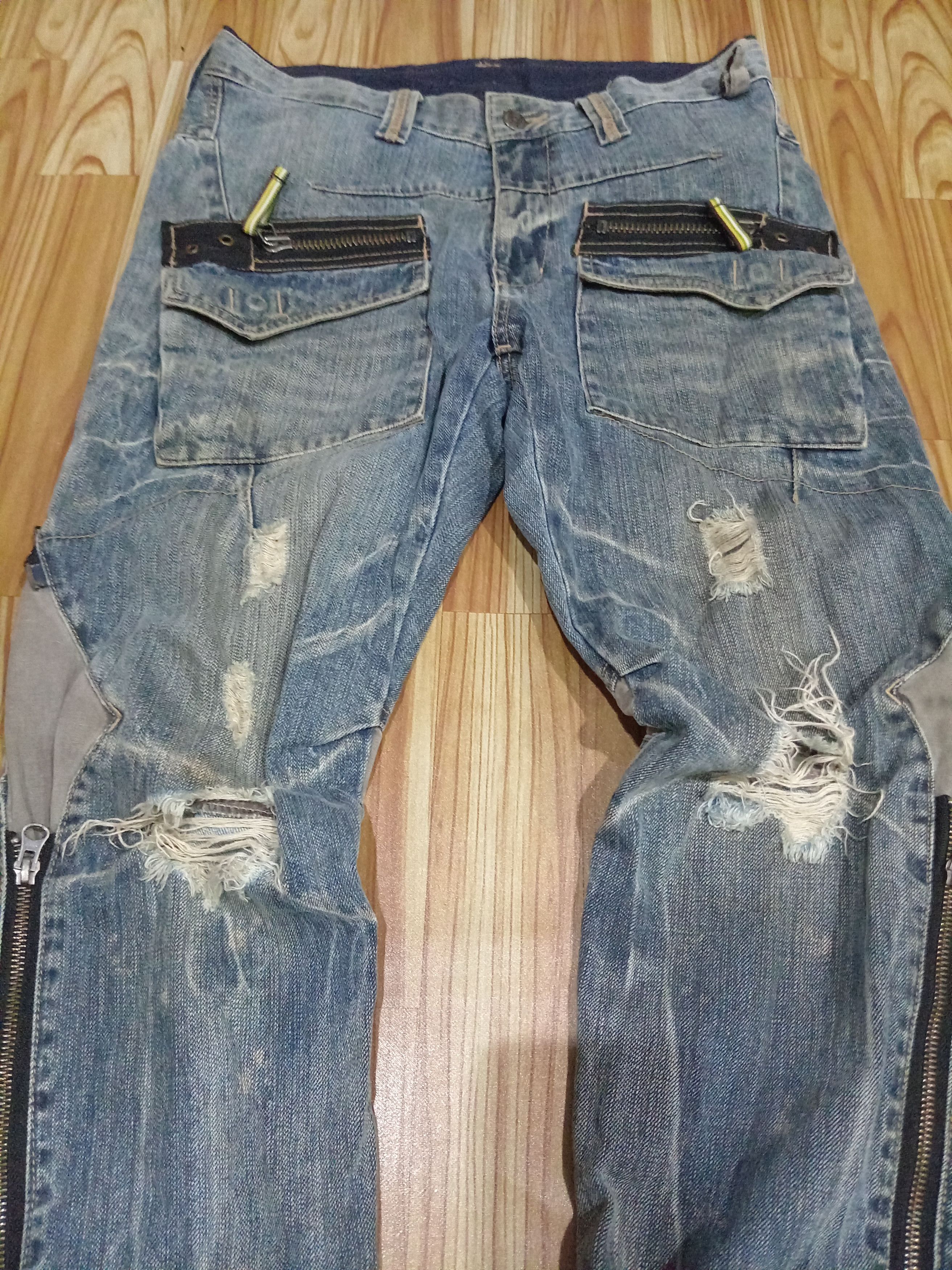 Japanese Brand × PPFM × Seditionaries RARE PPFM SKINNY ZIPPER BAKER JEANS PUNK STYLE distressed Size US 30 / EU 46 - 4 Thumbnail