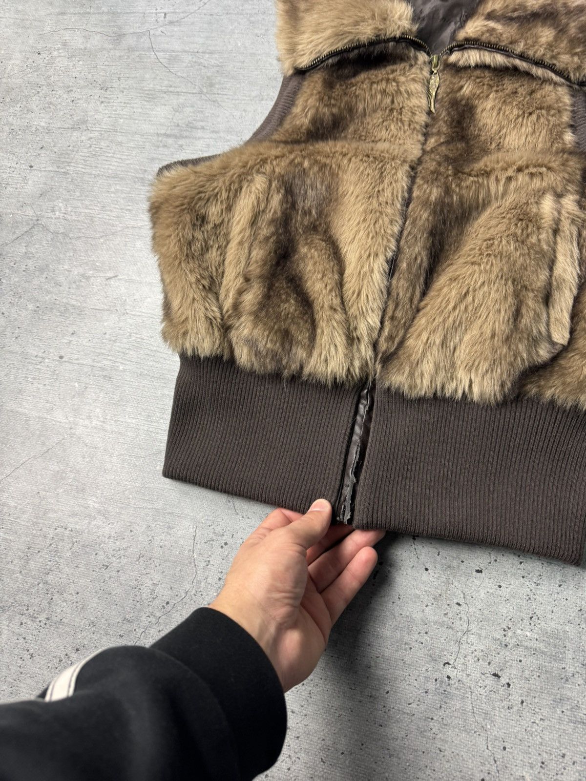If Six Was Nine Y2K Vintage Faux Fur Vest Hysteric Glamour Style Size S / US 4 / IT 40 - 2 Thumbnail