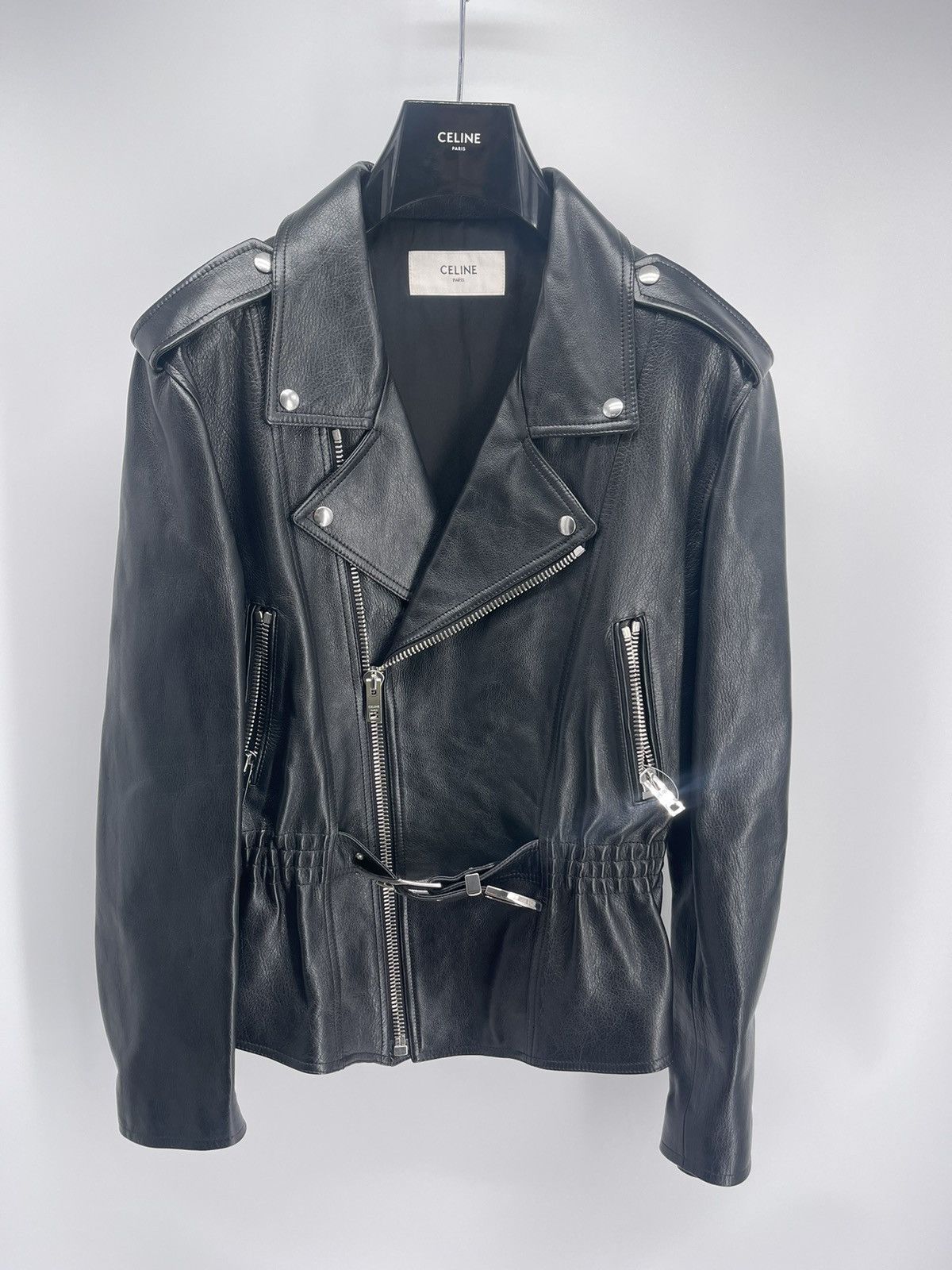 Celine Celine Studded Leather Biker Jacket | Grailed