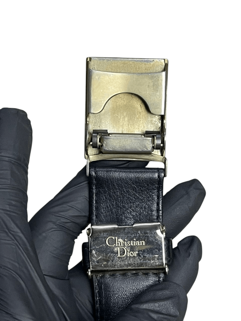 Christian Dior Monsieur Christian Dior Black Leather Belts Size ONE SIZE - 9 Thumbnail