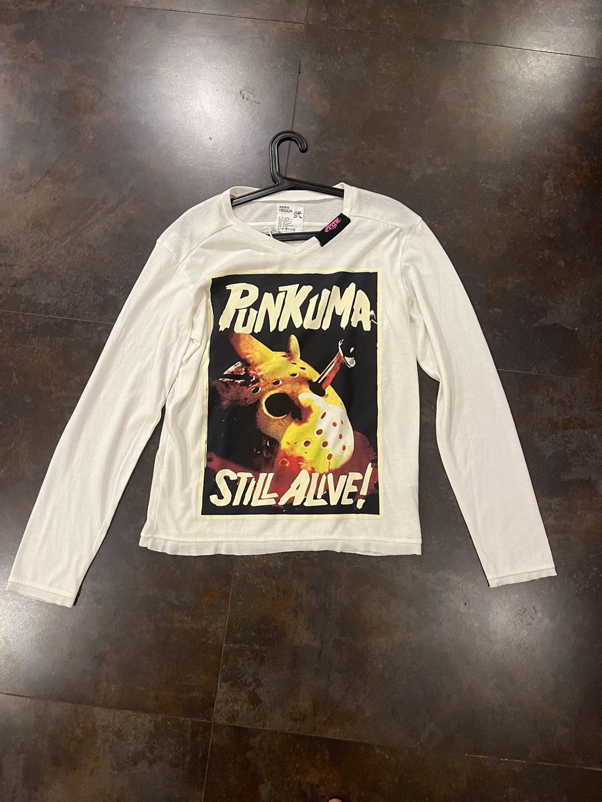 image of Ppfm Punkuma Still Alive Longsleeve in White, Men's (Size Medium)