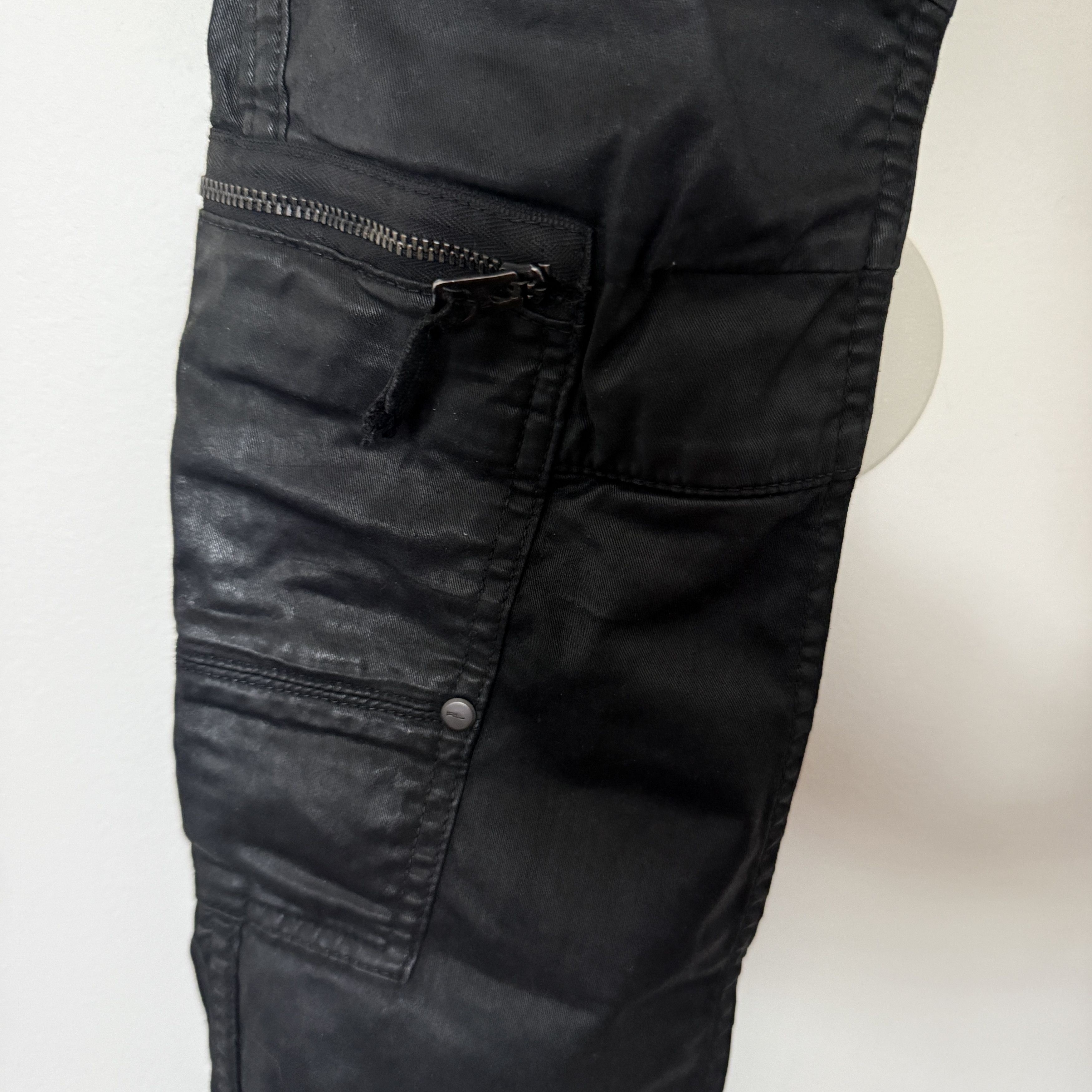 Polo Ralph Lauren Polo Ralph Lauren Coated Moto Biker Slim Skinny Black Label Size 29" - 4 Thumbnail