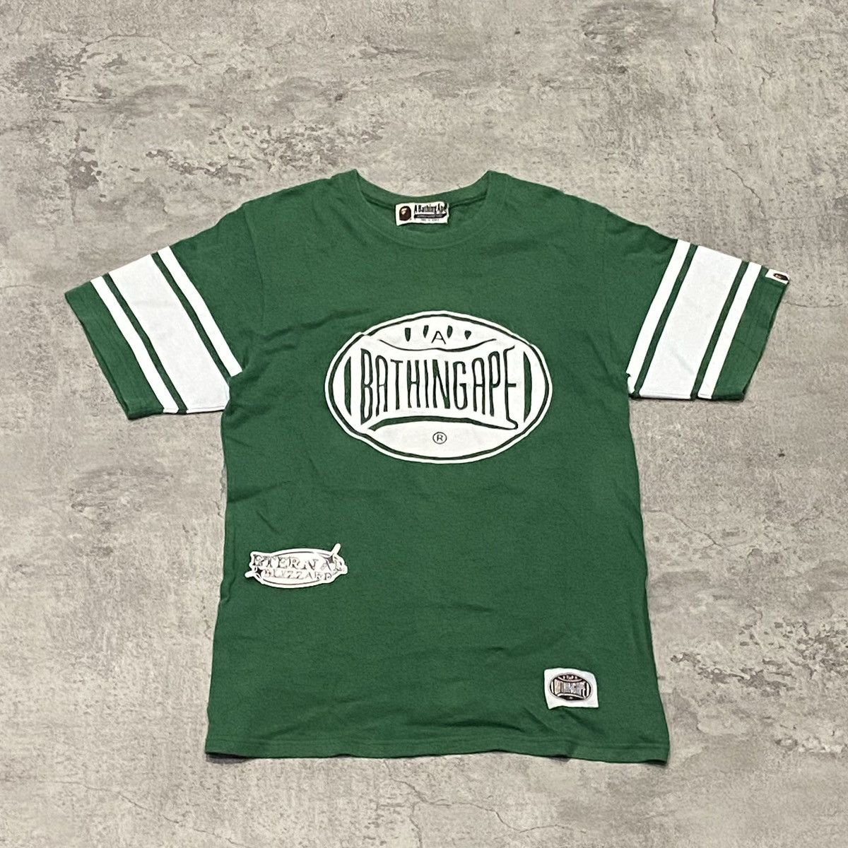 Bape Bape Green Baseball Tshirt Size US M / EU 48-50 / 2 - 1 Thumbnail