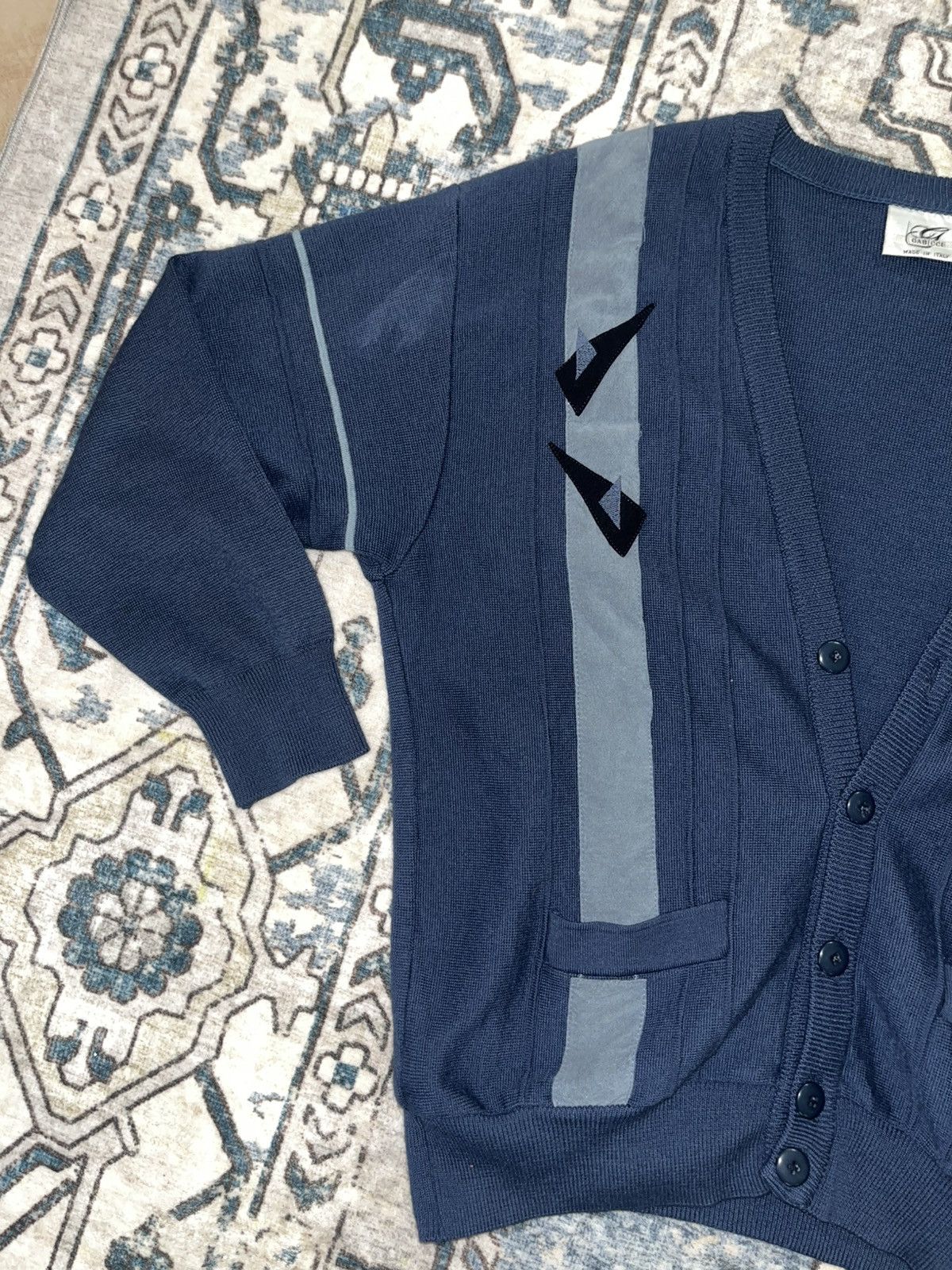 Other Blue embroidered cardigan Size US L / EU 52-54 / 3 - 3 Thumbnail
