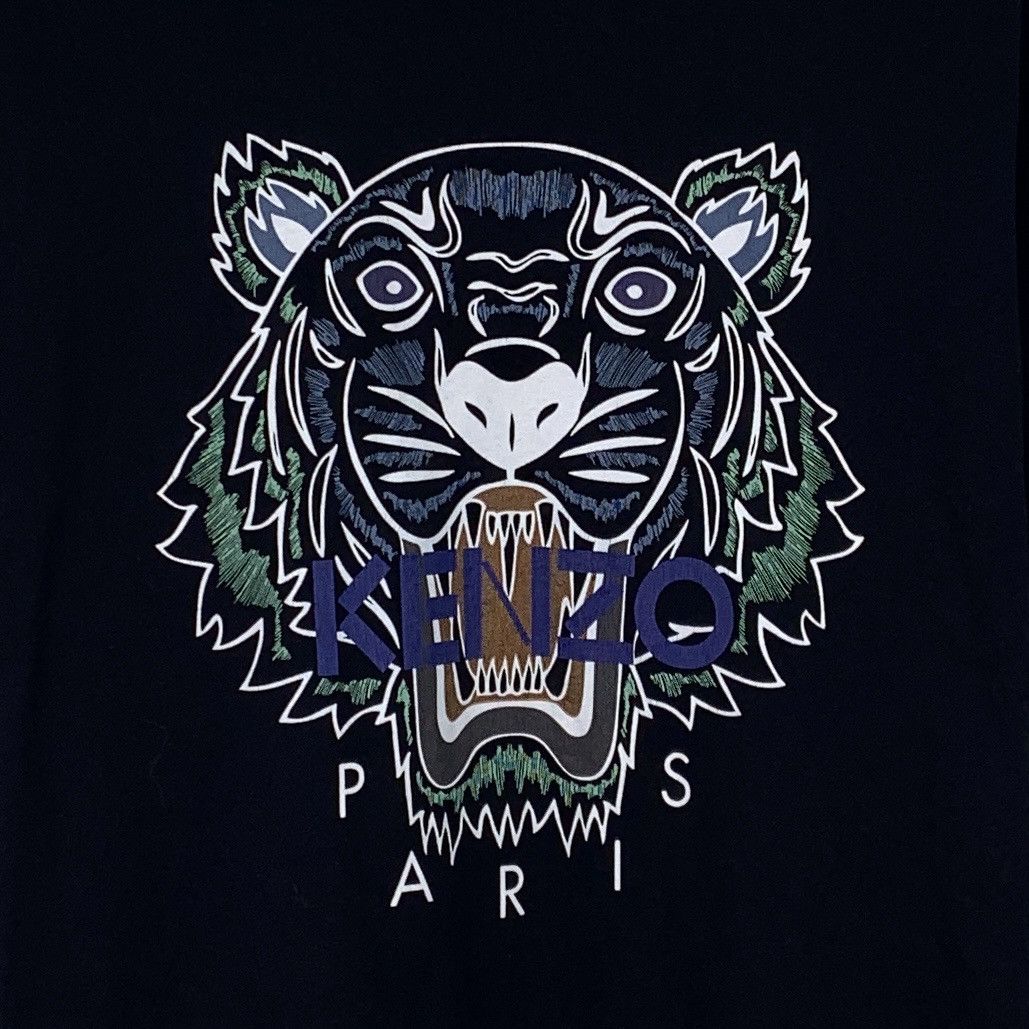 Kenzo Kenzo Tiger Head Embroidered Short Sleeve T-Shirt K26WX Size US XXL / EU 58 / 5 - 4 Thumbnail