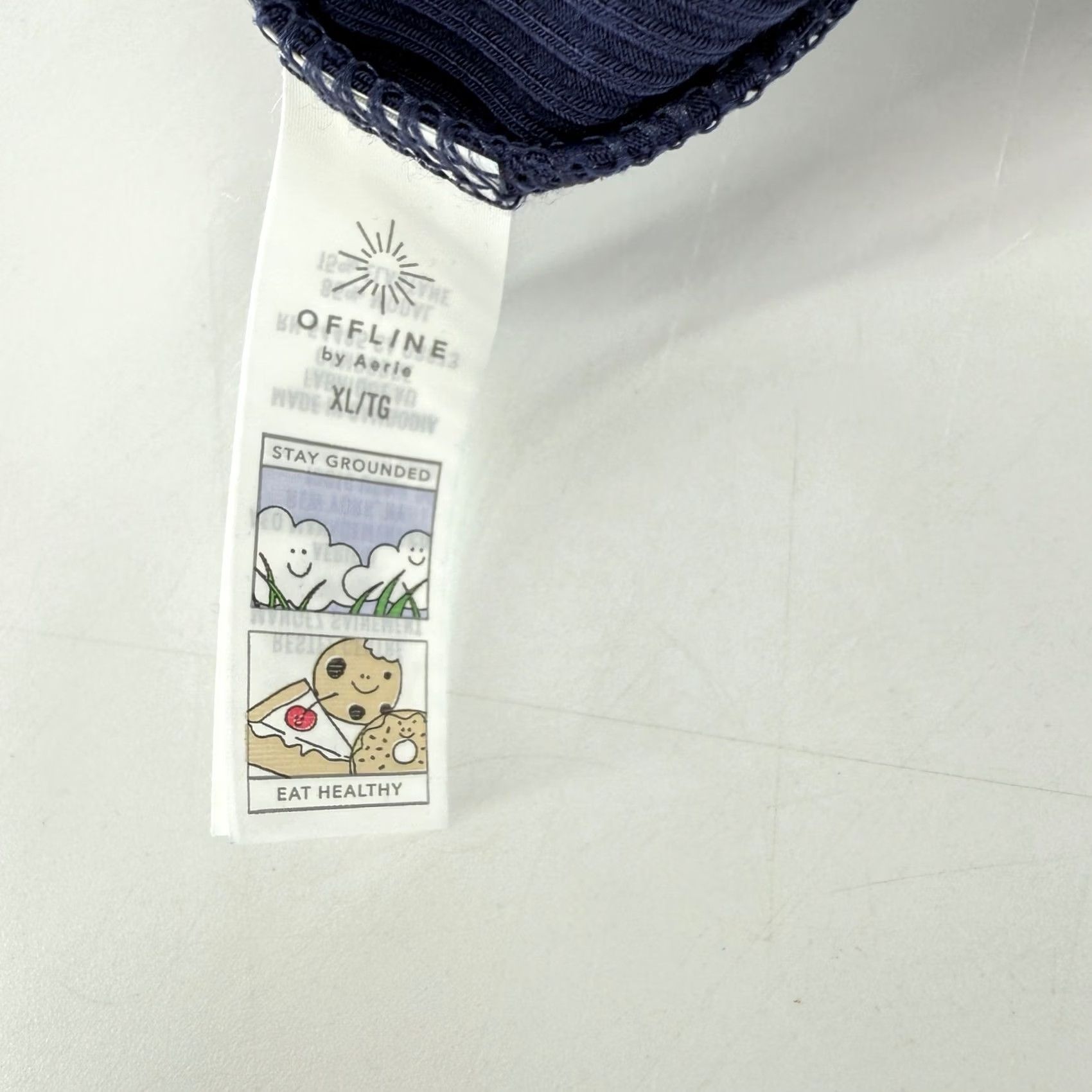 Vintage Aerie Offline Maxi Skirt XL TG Navy Blue Ribbed NWT Office Businesswomen Size 40" / US 18 - 6 Thumbnail