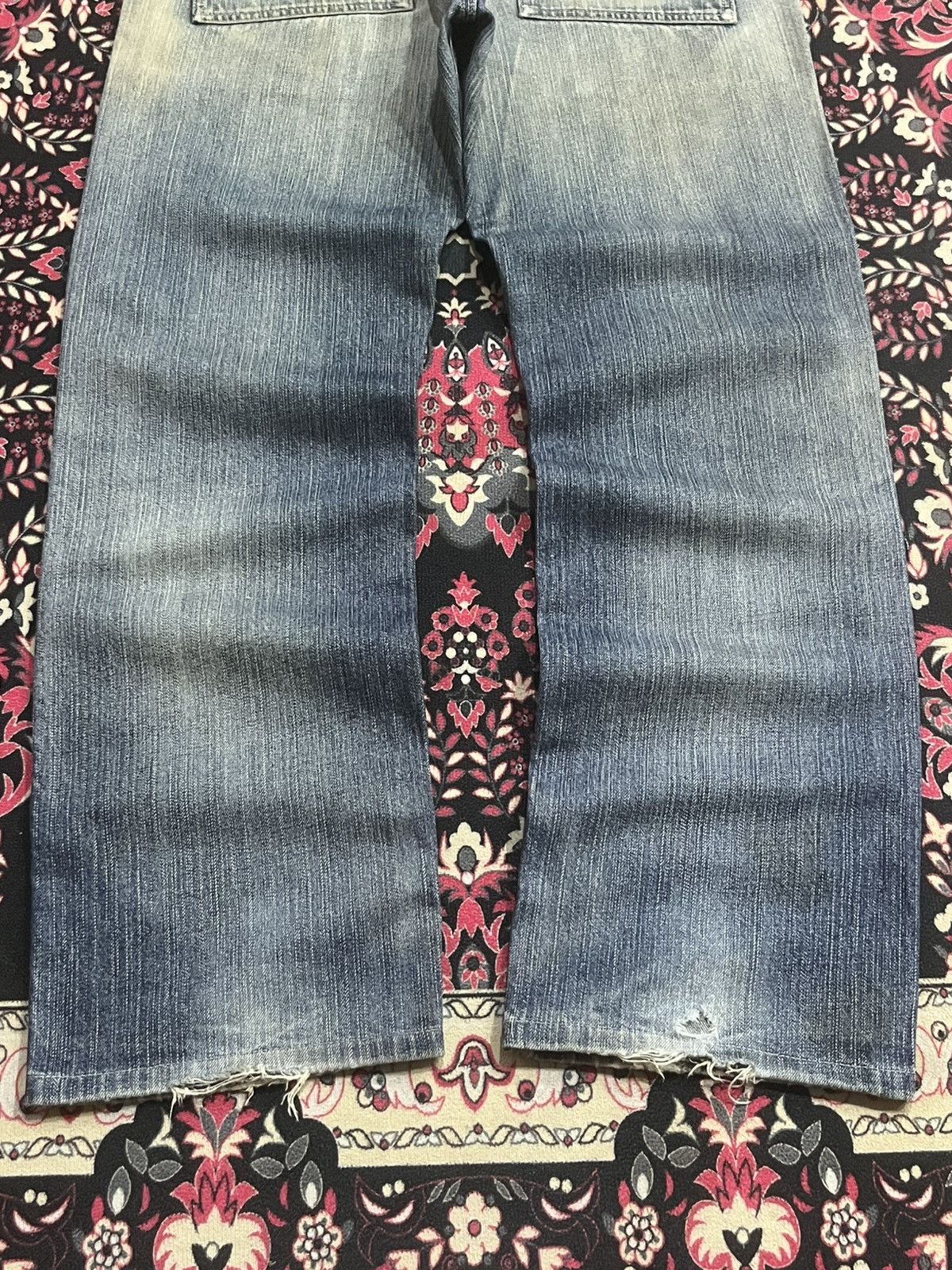 Undercover × Uniqlo Vintage Uniqlo Fatigue Distressed Regular Fit Blue Jeans Size US 34 / EU 50 - 9 Thumbnail