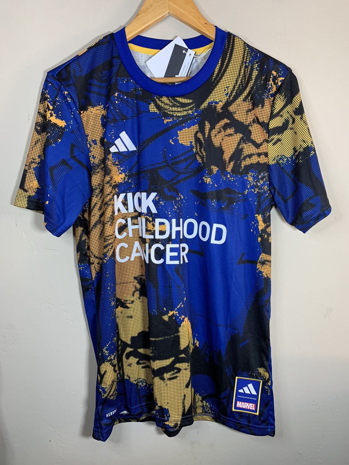 Adidas × Marvel Comics *RARE* Kick Childhood Cancer Marvel Adidas MLS Soccer Jersey Size US M / EU 48-50 / 2 - 1 Thumbnail