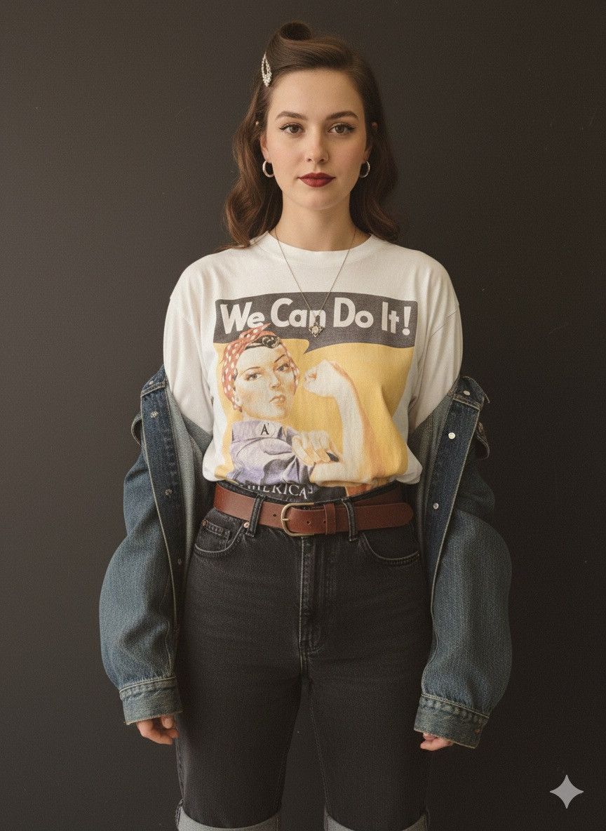 Vintage Vintage 90s We Can Do It! Rosie the Riveter America's Cup 95 Size US XL / EU 56 / 4 - 2 Thumbnail