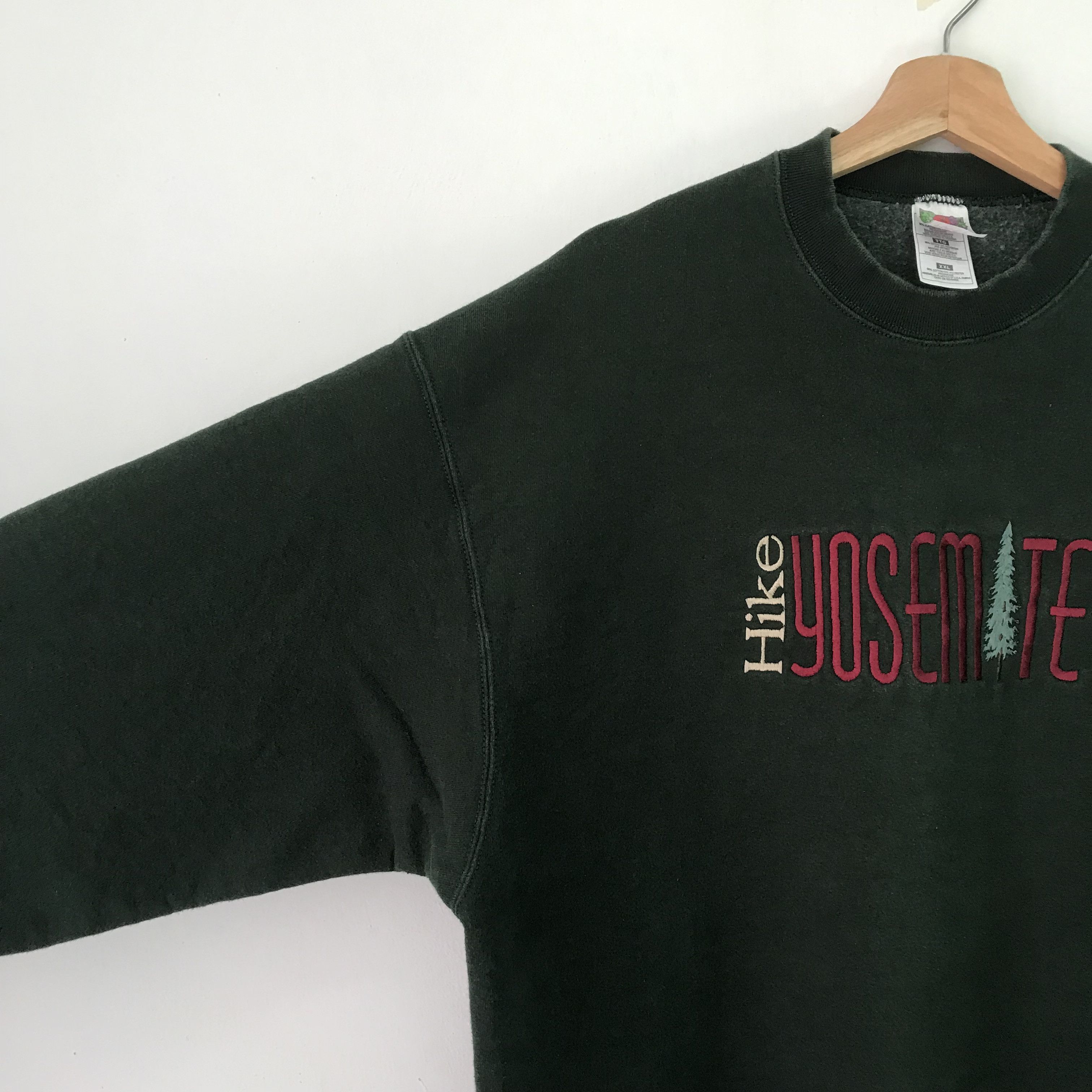 Vintage Vintage 90's Hike Yosemite Green Sweatshirt - 488 Size US L / EU 52-54 / 3 - 4 Thumbnail